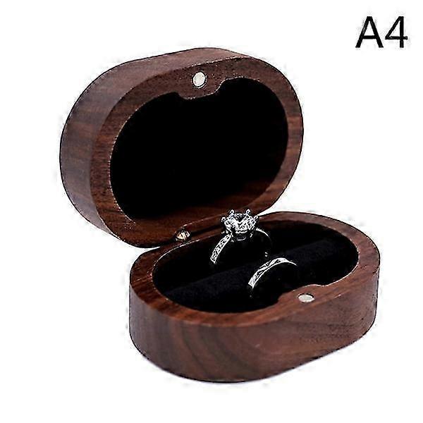 Rustic Wooden Wedding Ring Box - Handmade Ring Holder for Wedding Day
