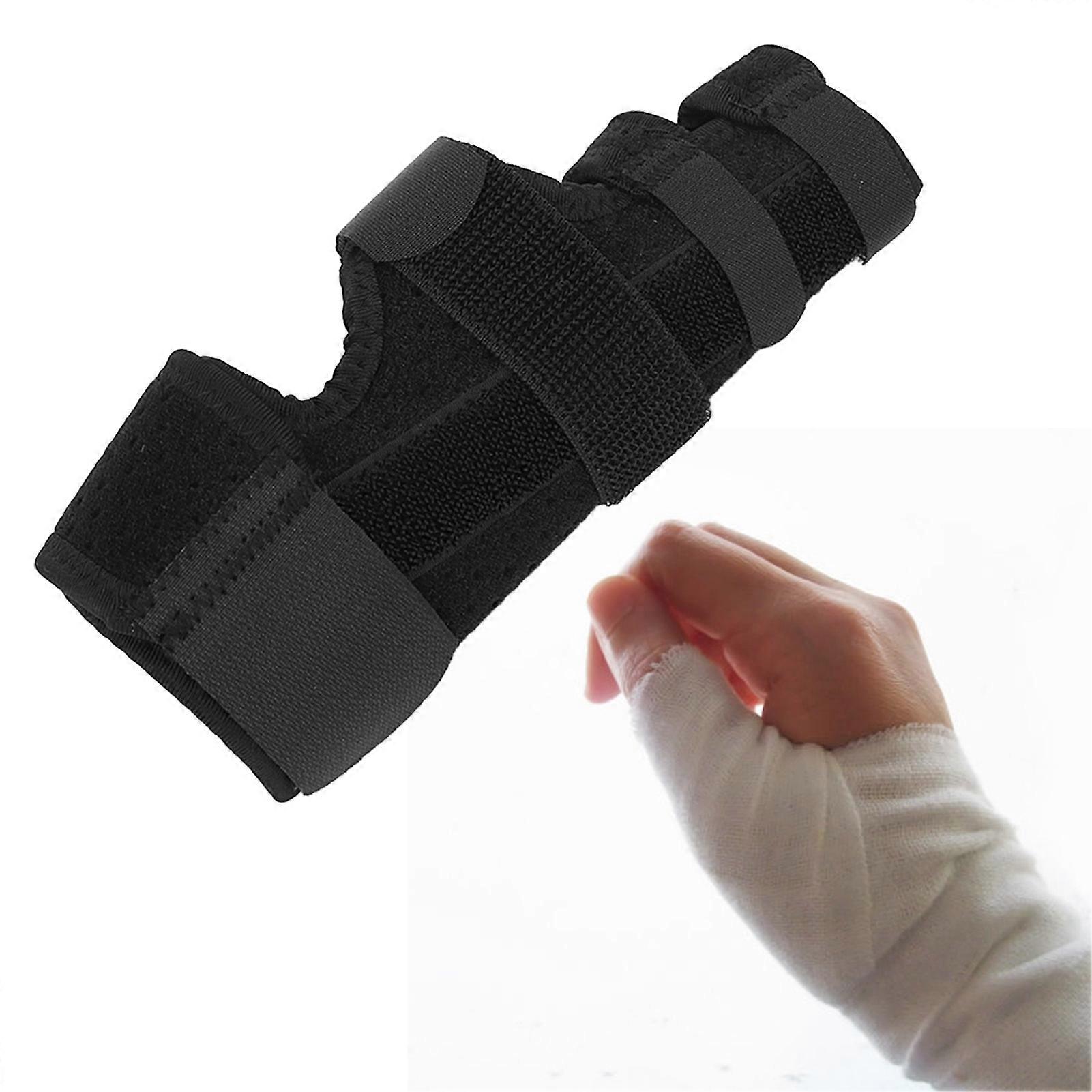 Boxer Splint Adjustable Metacarpal Finger Splint Hand Brace with Bendable Aluminum for 4th 5th Finger S 