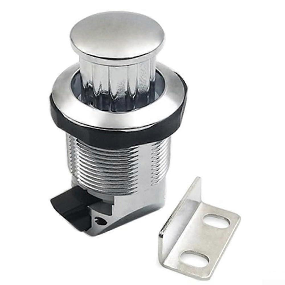 Embedded Rotating Door Lock for Cabinets and Drawers, Easy Operation, Silver Finish, Suitable for Various Applications