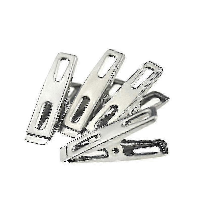 100Pcs Windproof Antiskid Metal Clothes Clips 4.5*1cm