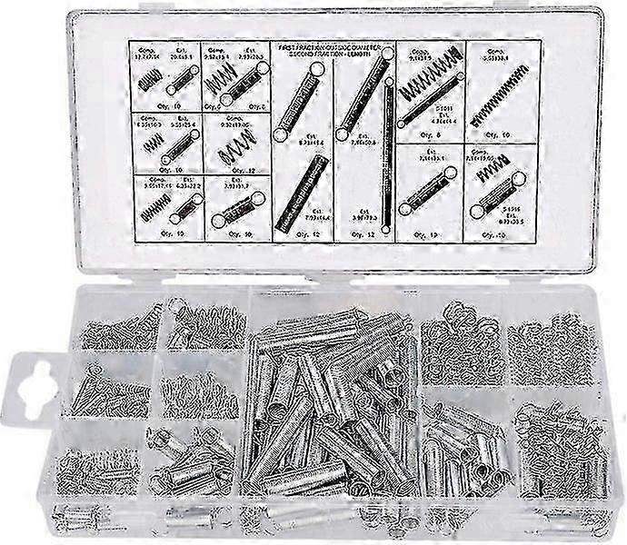 Assorted Compression and Extension Springs - 20 Small Sizes, Galvanized