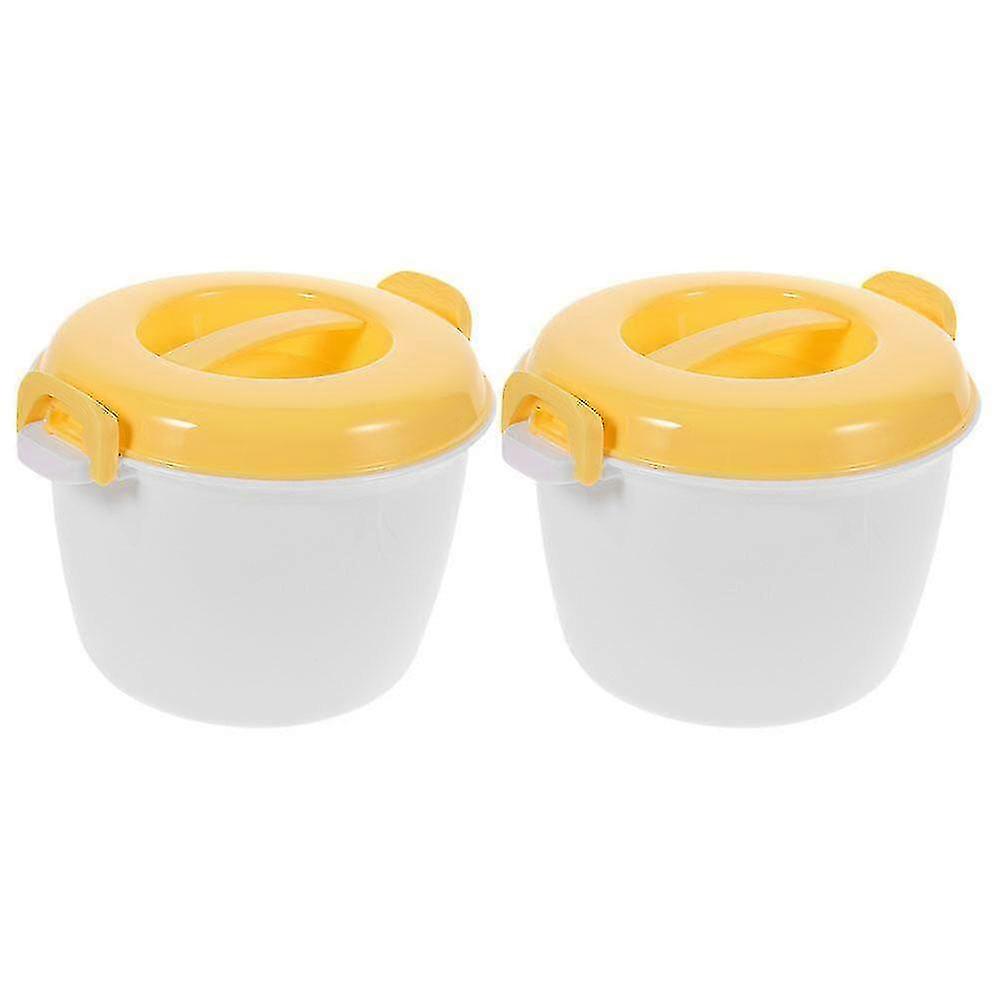 2pcs Reusable Microwave Rice Cooker Convenient Multifunctional Food Box