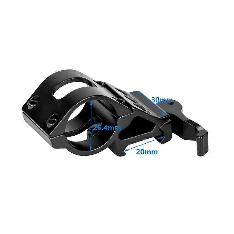 Tactical 254mm/30mm 45Degree Offset Flashlight Scope Mount Ring Holder 20mm Picatinny Weaver Rail Quick Release Hunting Airsoft
