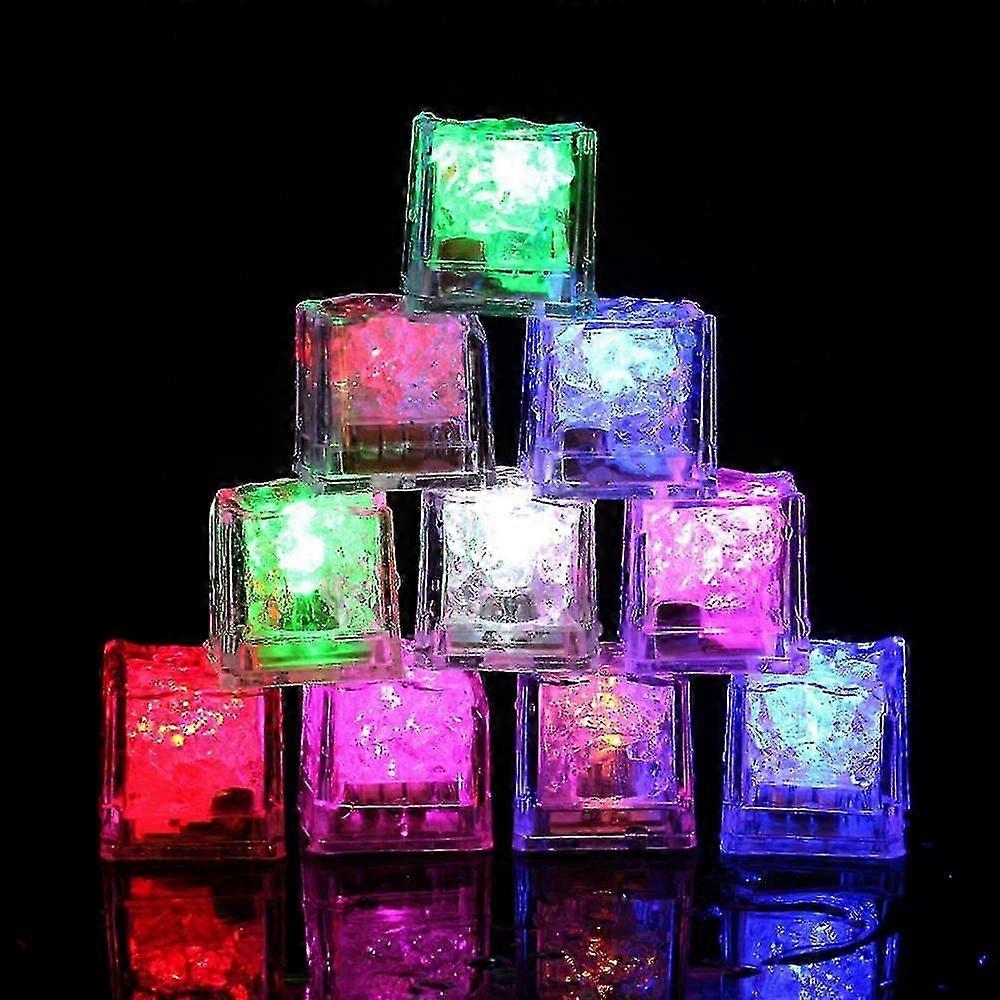 Light-up ice cubes for drinks - 12pcs LED cubes for wedding party