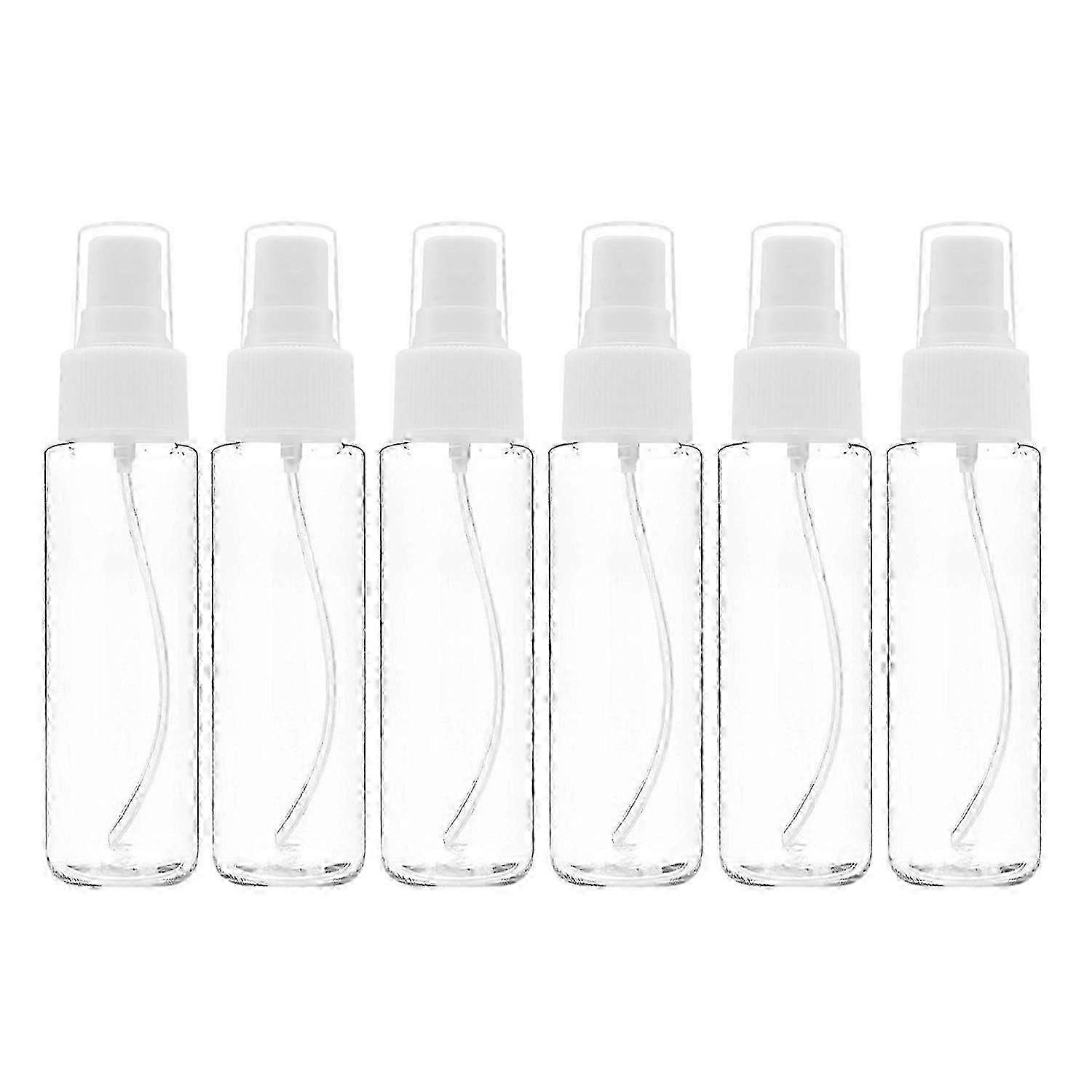 6Pcs Empty Transparent Plastic 30 Ml Fine Mist Spray Bottles