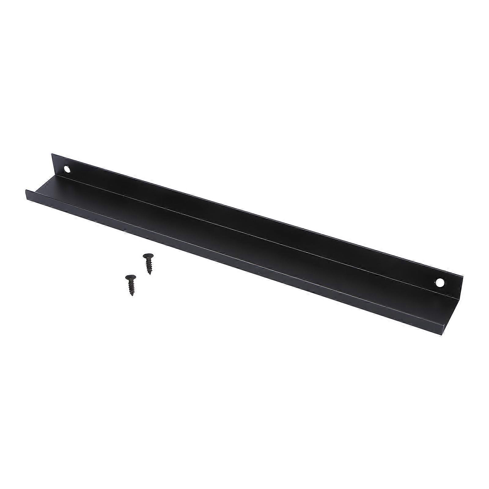 Modern Cabinet Pull Invisible Handle for Wardrobe Door Home Use Black 1Set