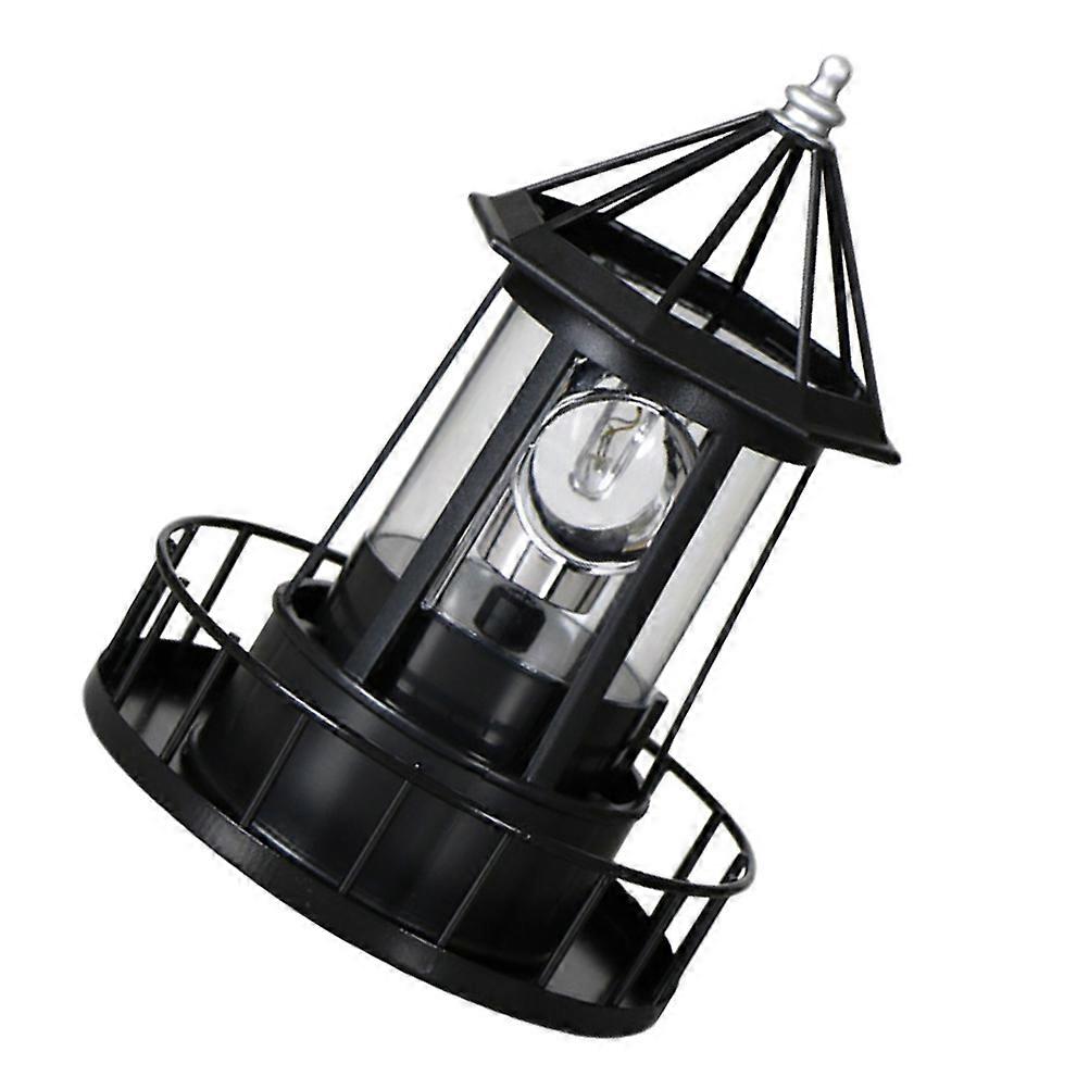 Solar Powered LED Rotating Lighthouse Lamp for Outdoor Garden, Patio, Pathway & Landscape Lighting – Durable Resin Design