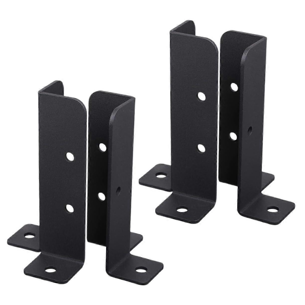 4 x fence post brackets, sturdy anchor brackets for deck and garden thresholds