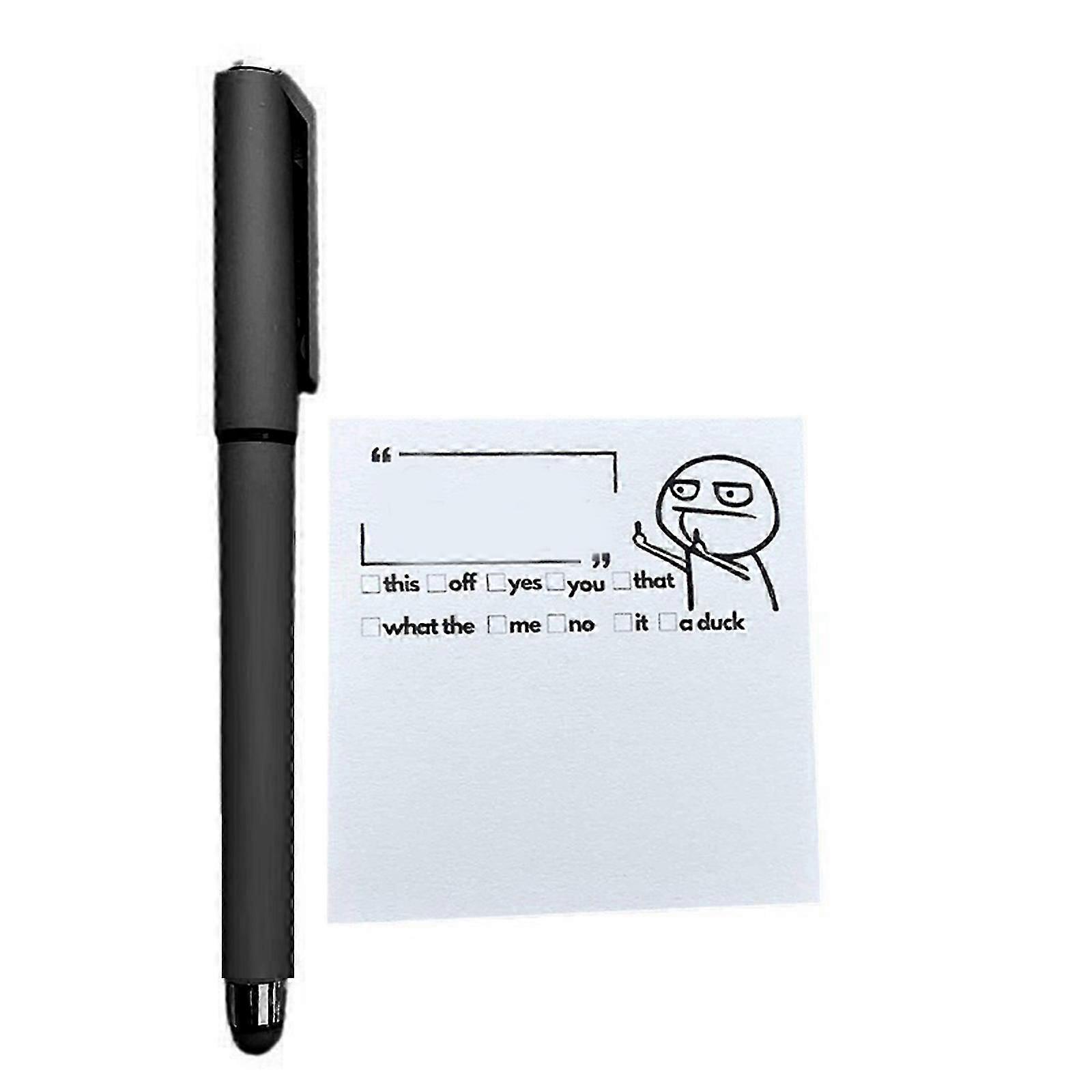 フレッシュアウタファックパッドとペン、面白い付箋とペンセット、不機嫌なノベルティ事務用品、友達へのギフト、同僚