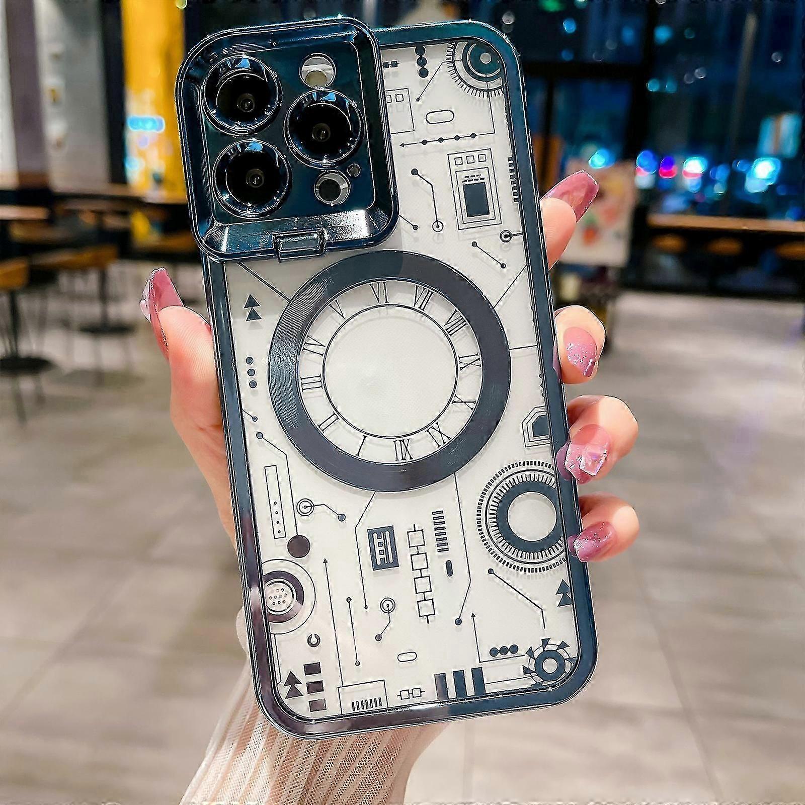 iPhone 15 Pro Max/15 Ultra için MagSafe ile Uyumlu Kılıf, Dahili Kamera Standı, Manyetik Kılıf Darbeye Dayanıklı Kapak 15 Pro Max