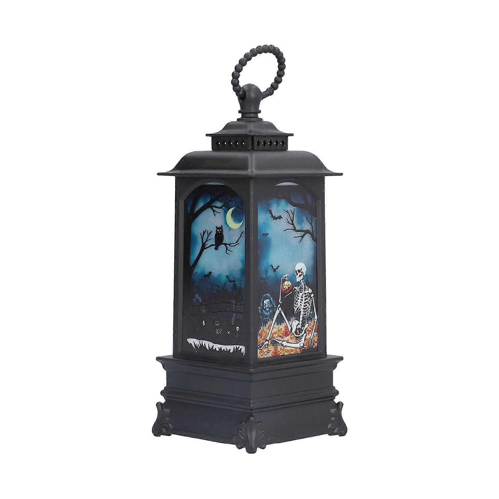 Halloween Lantern LED Flameless Exquisite Beautiful Vintage Battery Powered Halloween Lamp