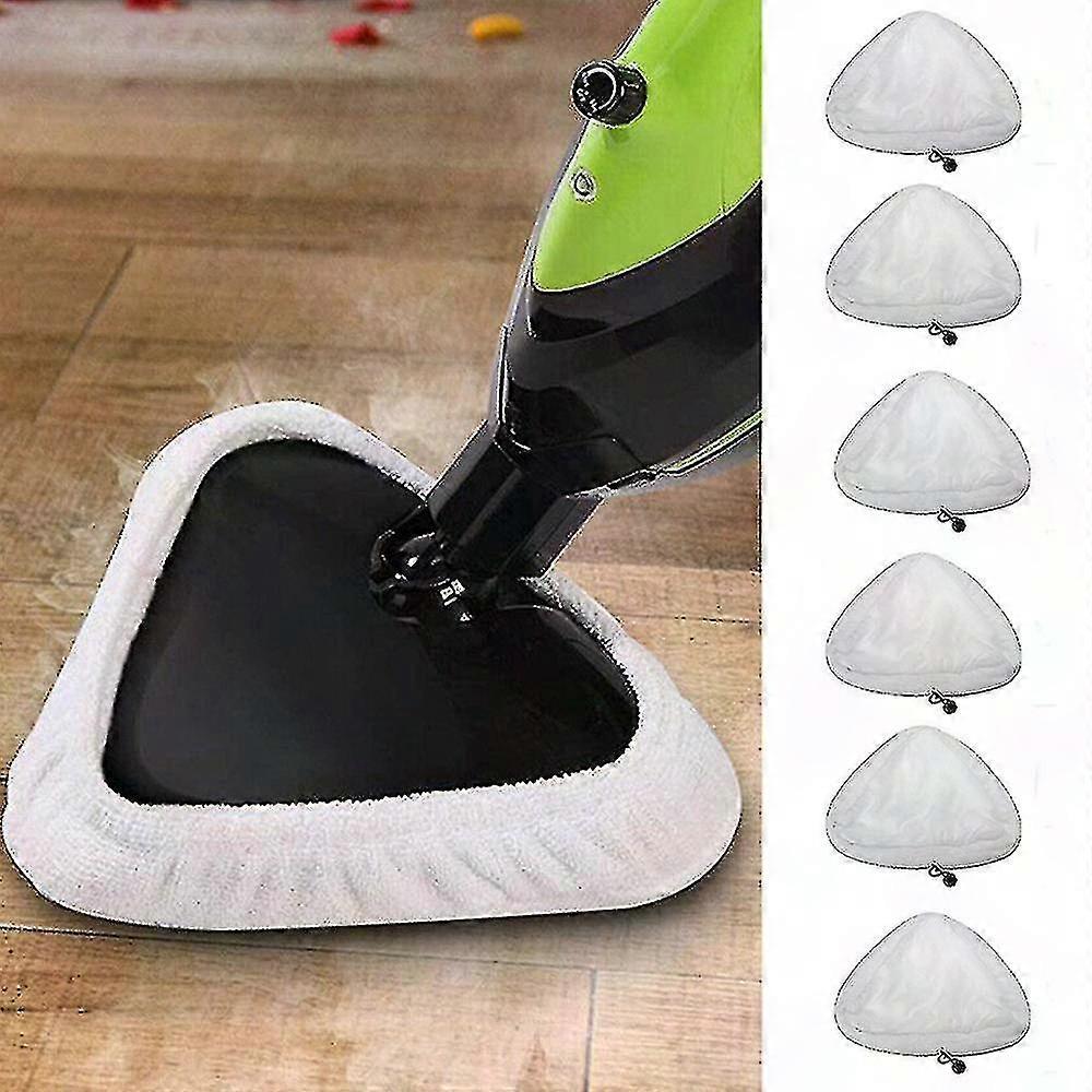 6-Pack Reusable Microfiber Steam Mop Pads for Cleaning Floors