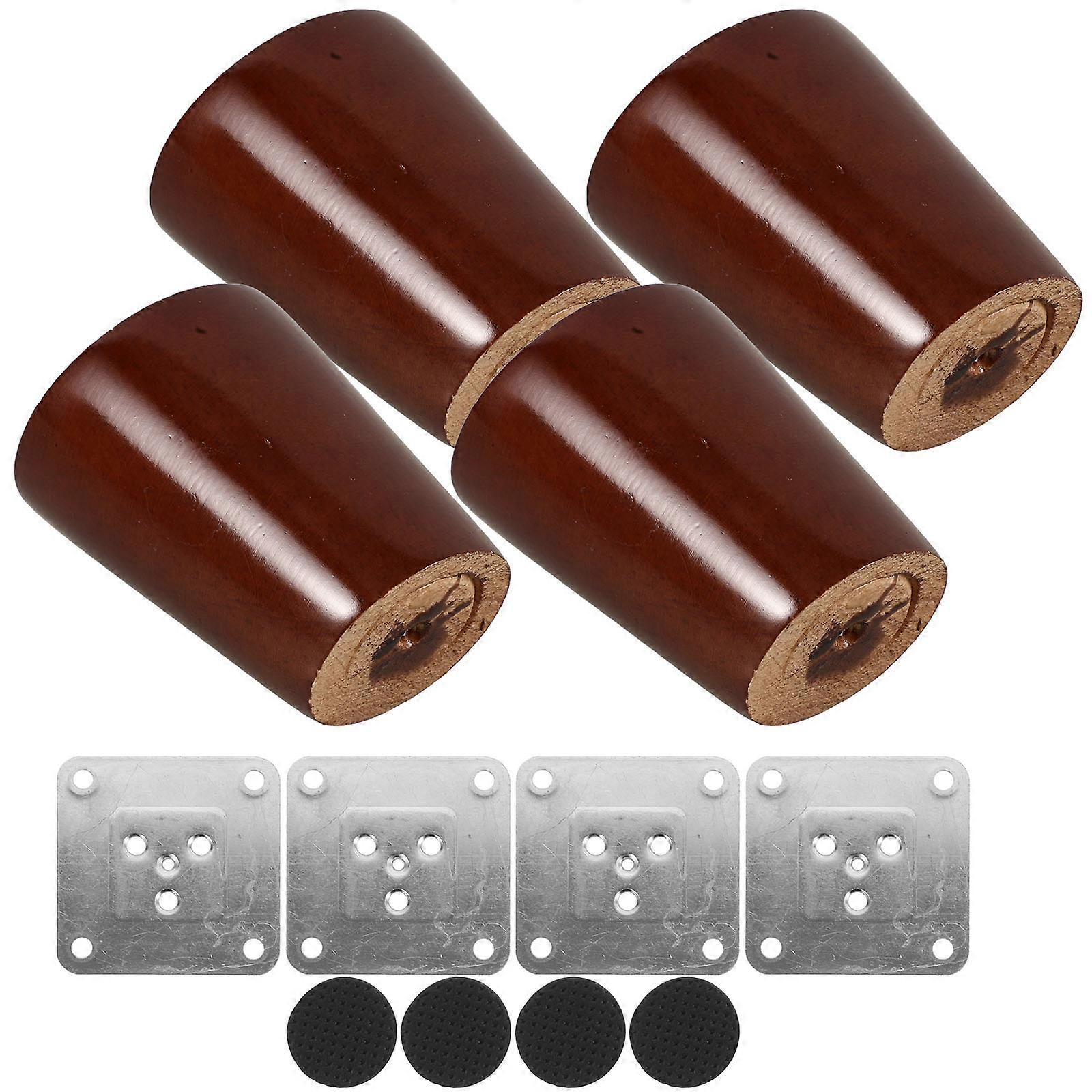 Solid Wood Furniture Legs with Slip Design Heavy Duty Replacement Supports for Sofas, Tables, Benches, and Dressers for Home and Office Use