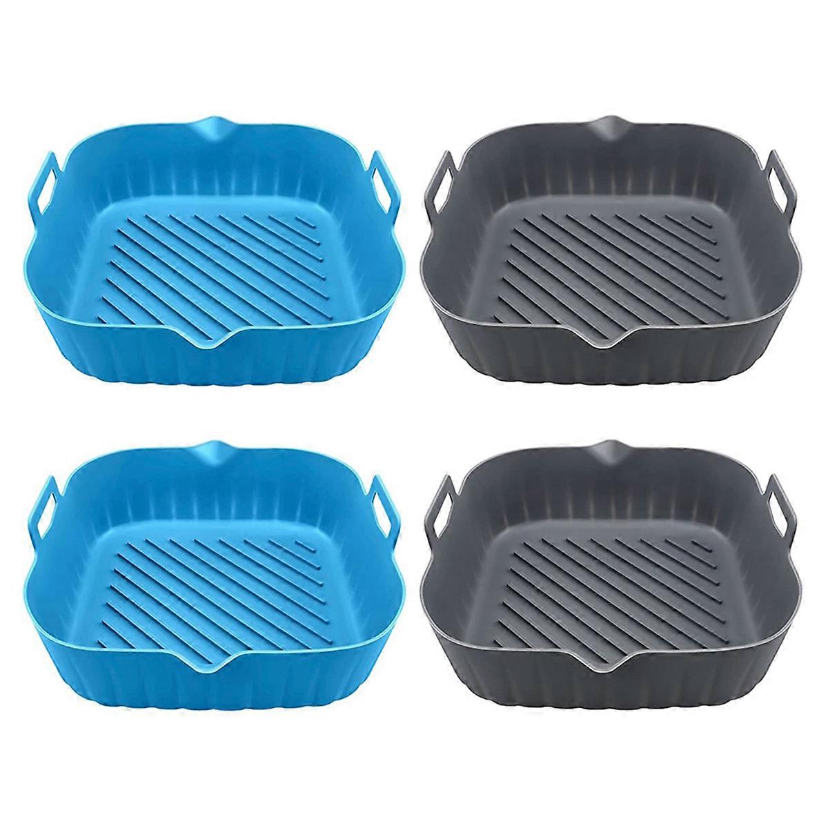 2Pcs Large Air Fryer Silicone Liner Pot Reusable Air Fryer Basket