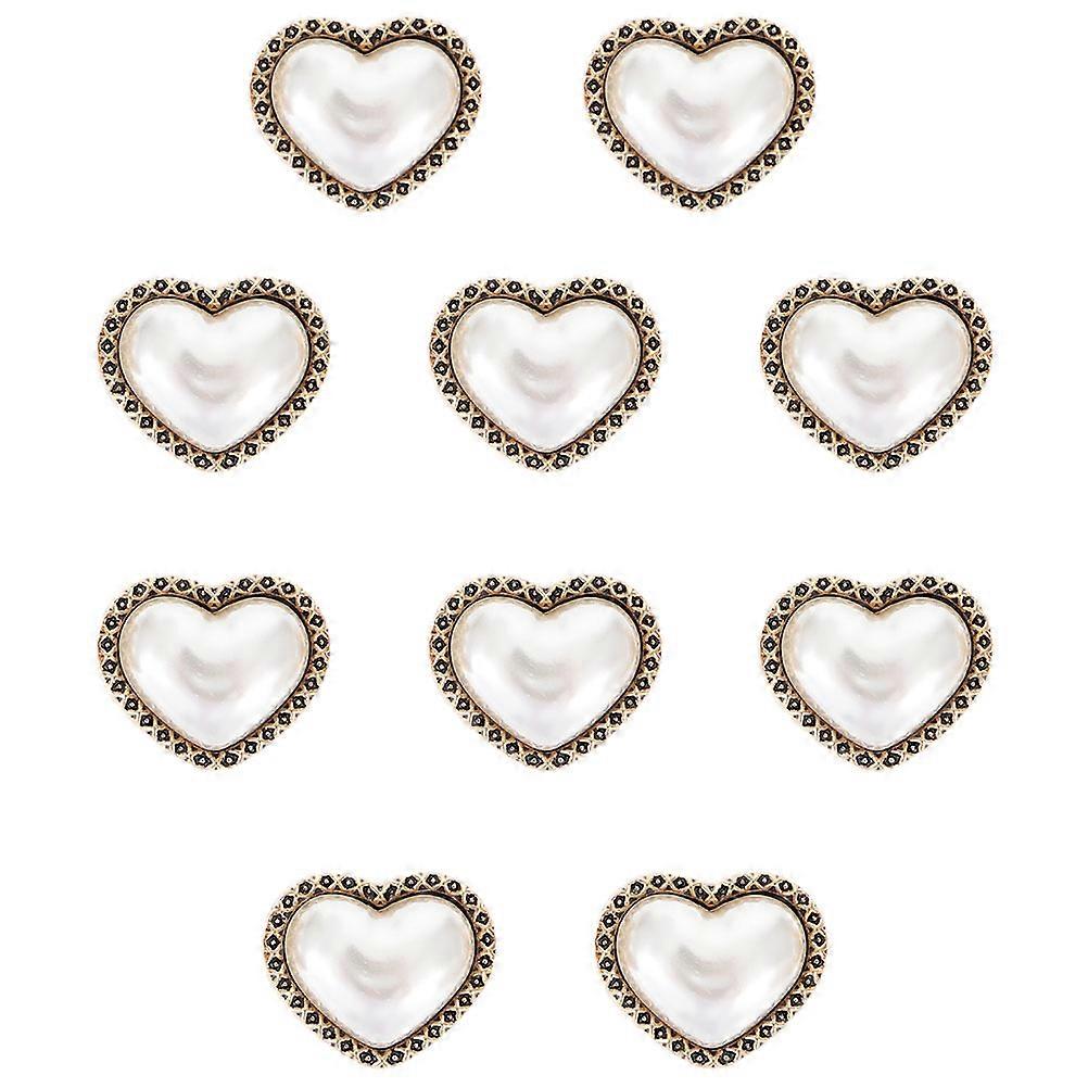 Pearl Heart Buttons, Metal Shawl Brooches for Women, Cardigan Accessories, Safety Buckles for Clothing, Prevent Peeping, Stylish Embellishments