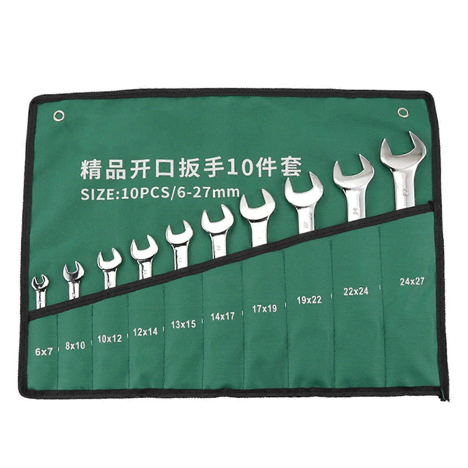 Comprehensive wrench set, mirrored, doubleended spanner set, 6–24 mm/6–27 mm, with storage pouch