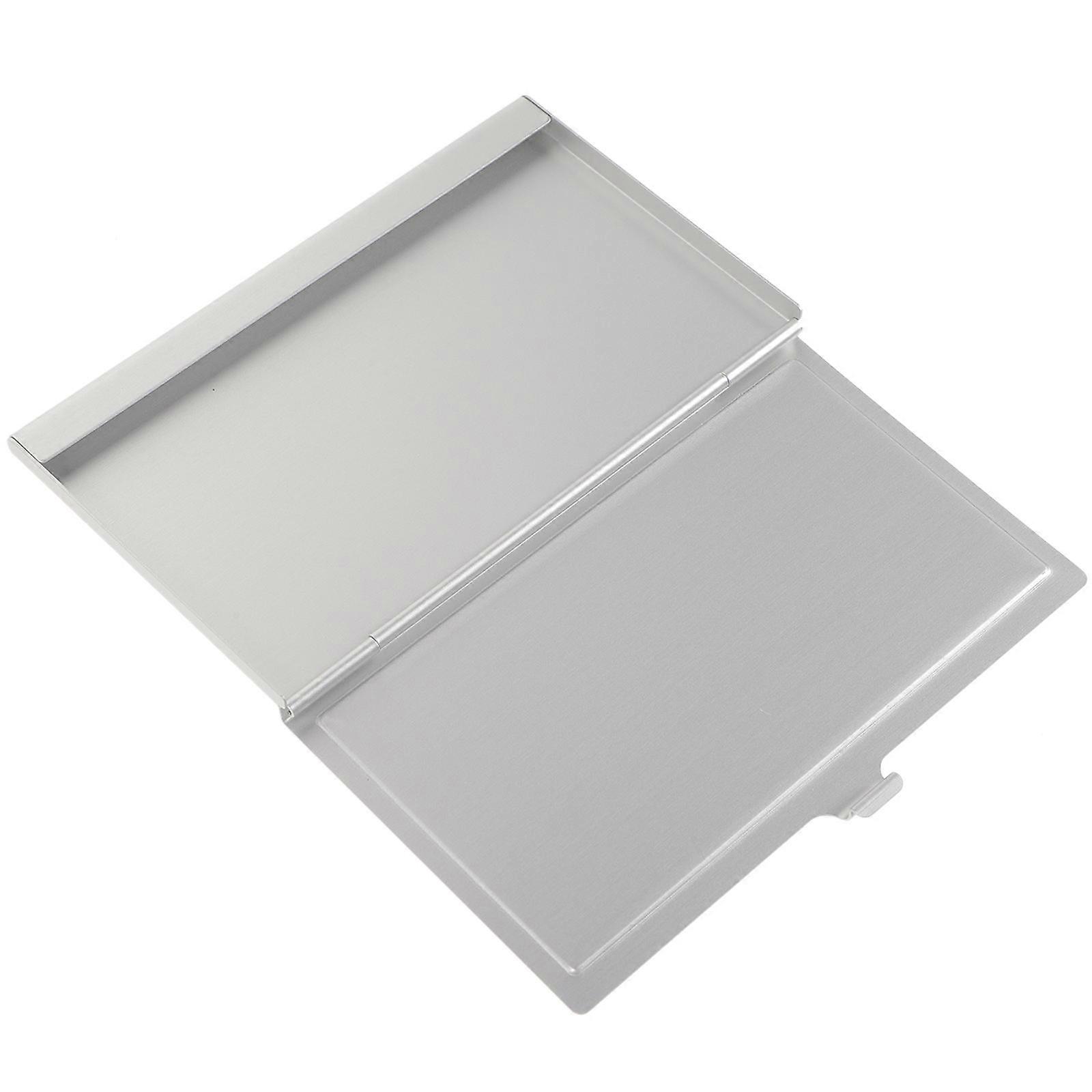 Heat Transfer Business Case Rectangular Business Use Silver 9.2x5.5cm present 1Pcs