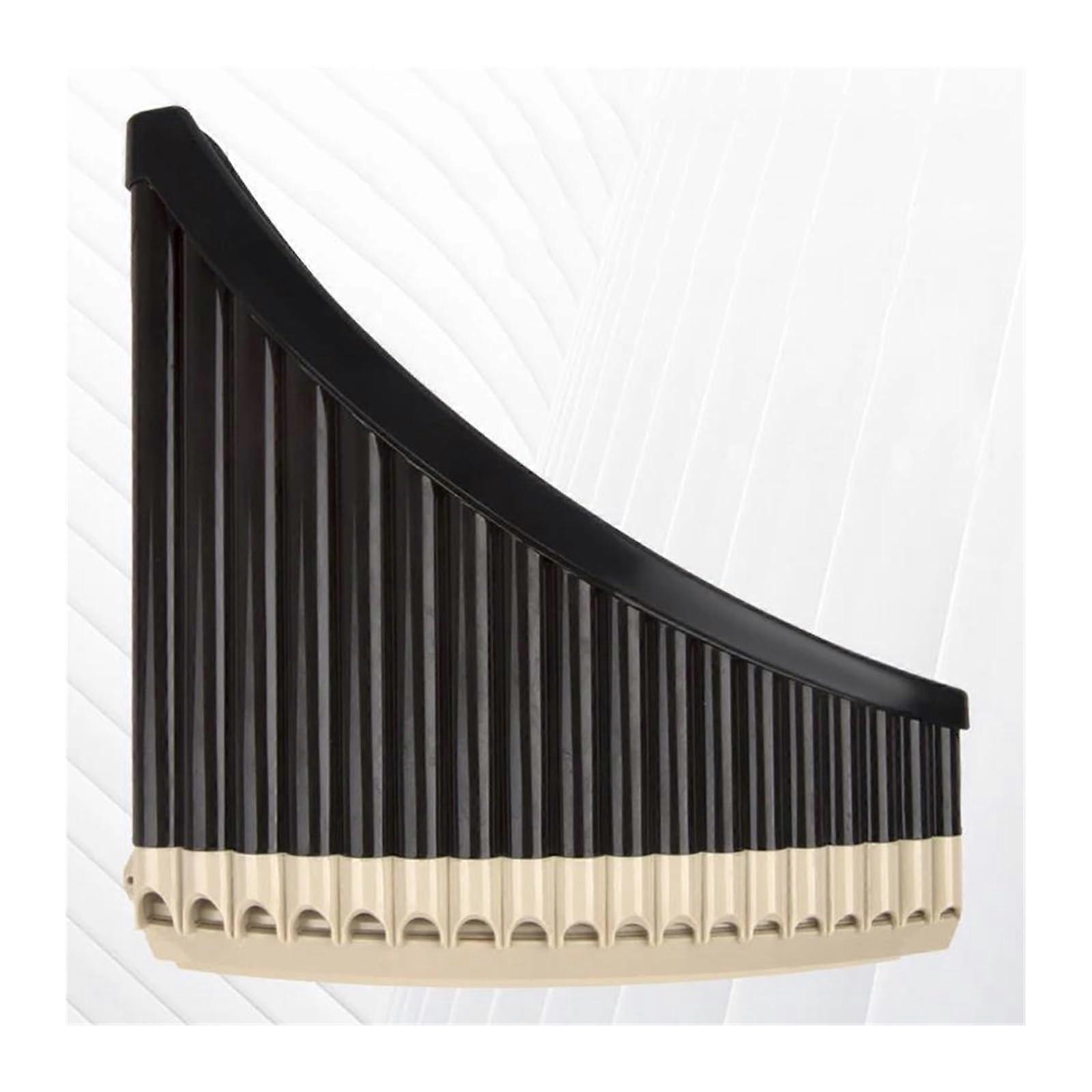 Pan Pipe Made of ABS Plastic Curved 18/16 Tones C Tone with Mouthpiece Pan Flutes Removable Lower Bracket (18 Black) 18black