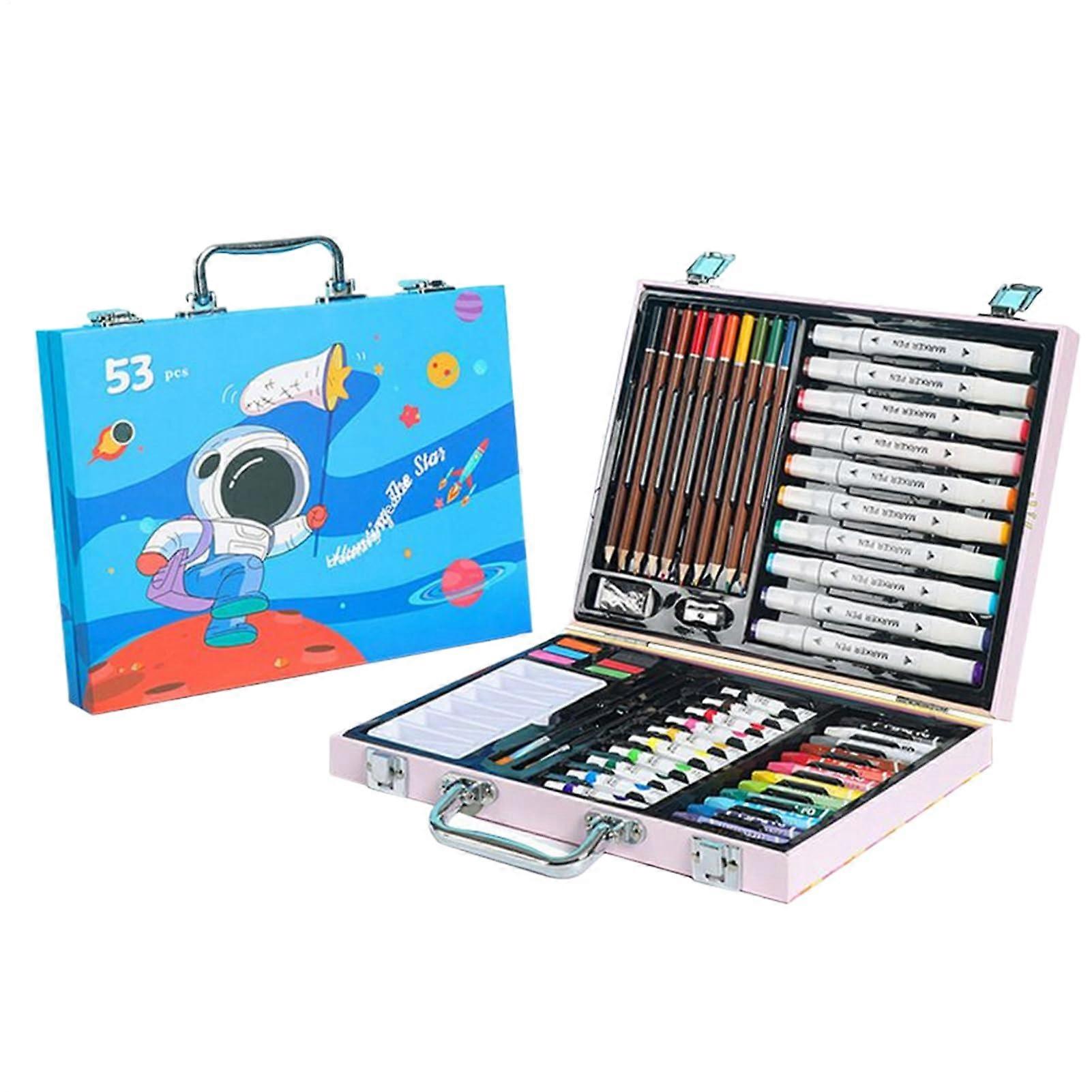 Drawing Set - Watercolor Kit For Family Projects Educational Art Toy Multifunctional Art Materials Creative Weekend Blue