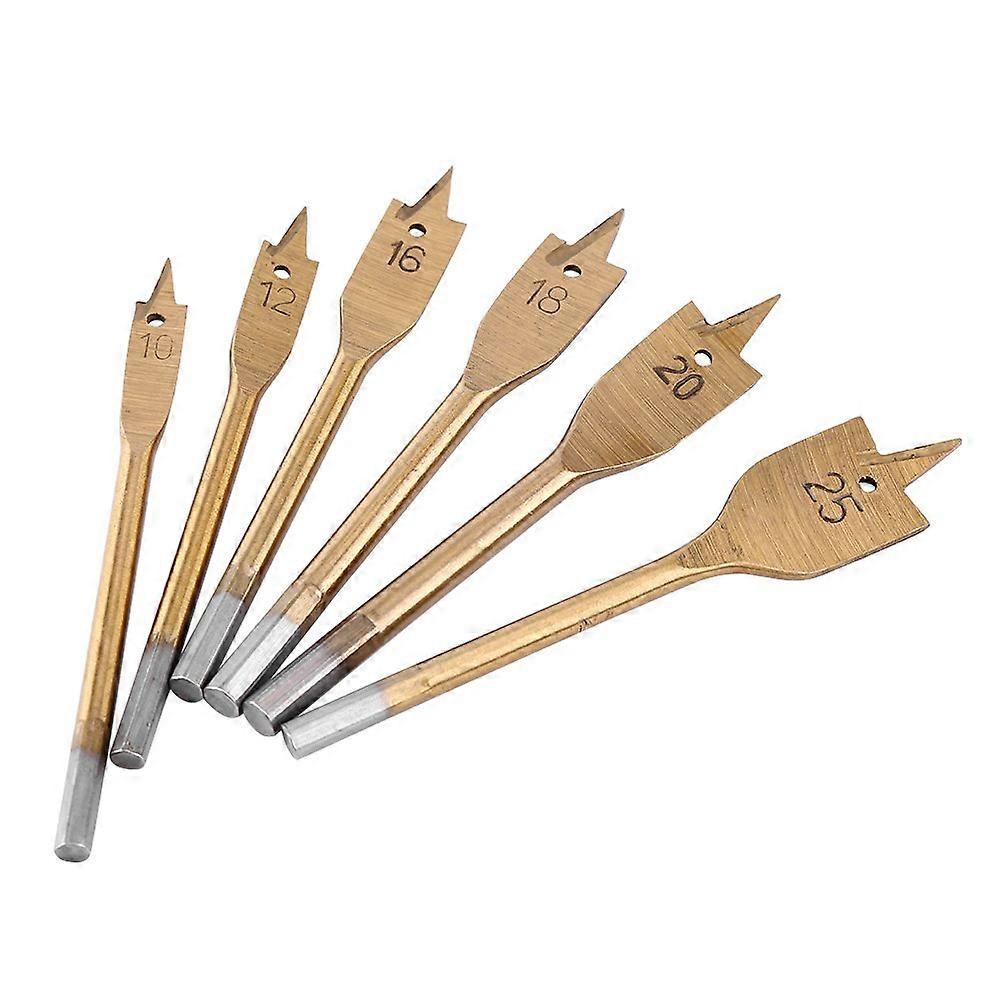 High Carbon Steel Spade Paddle Bits for Woodworking, 1/4 Inch Shank, Flat Drill Bit for Precision Drilling