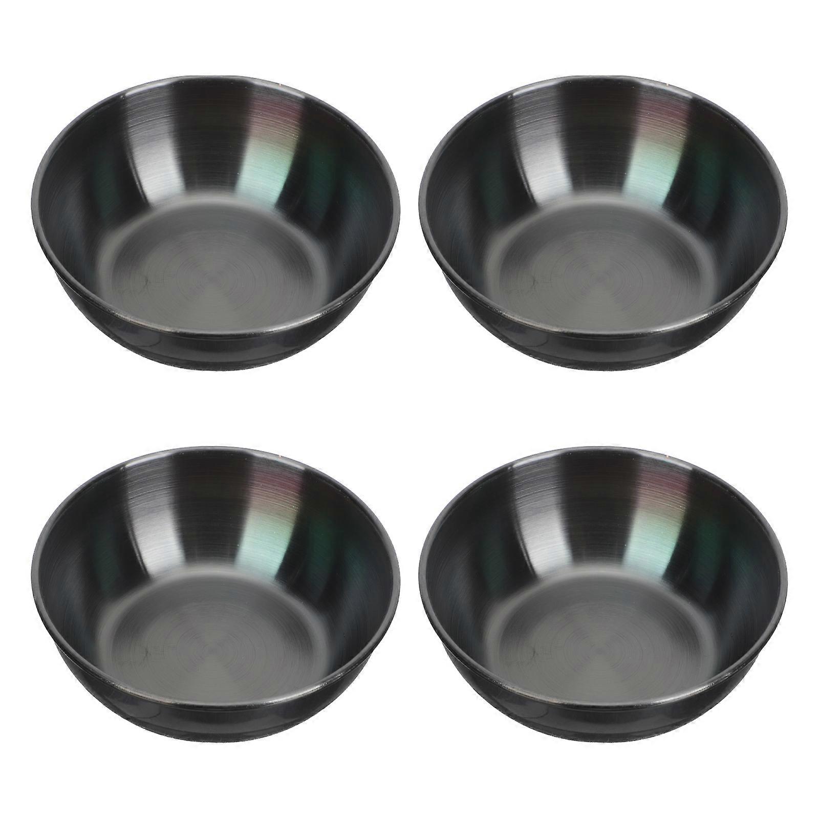 4Pcs Versatile Condiment Dishes Dipping Plates for Restaurants