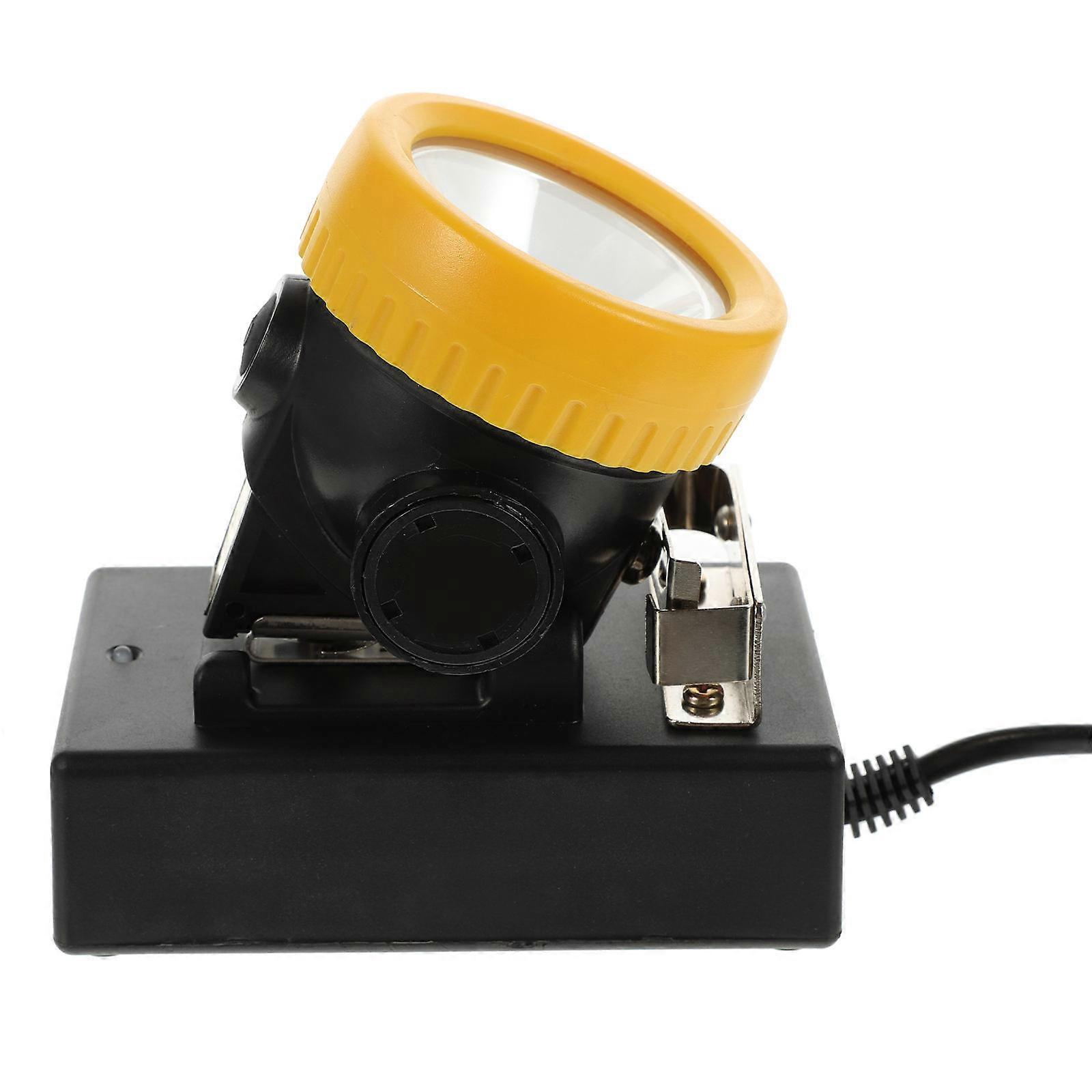 Yellow Safety Mining Headlamp with IP68 Waterproof PC Material for Camping and Cycling Use 1 Piece