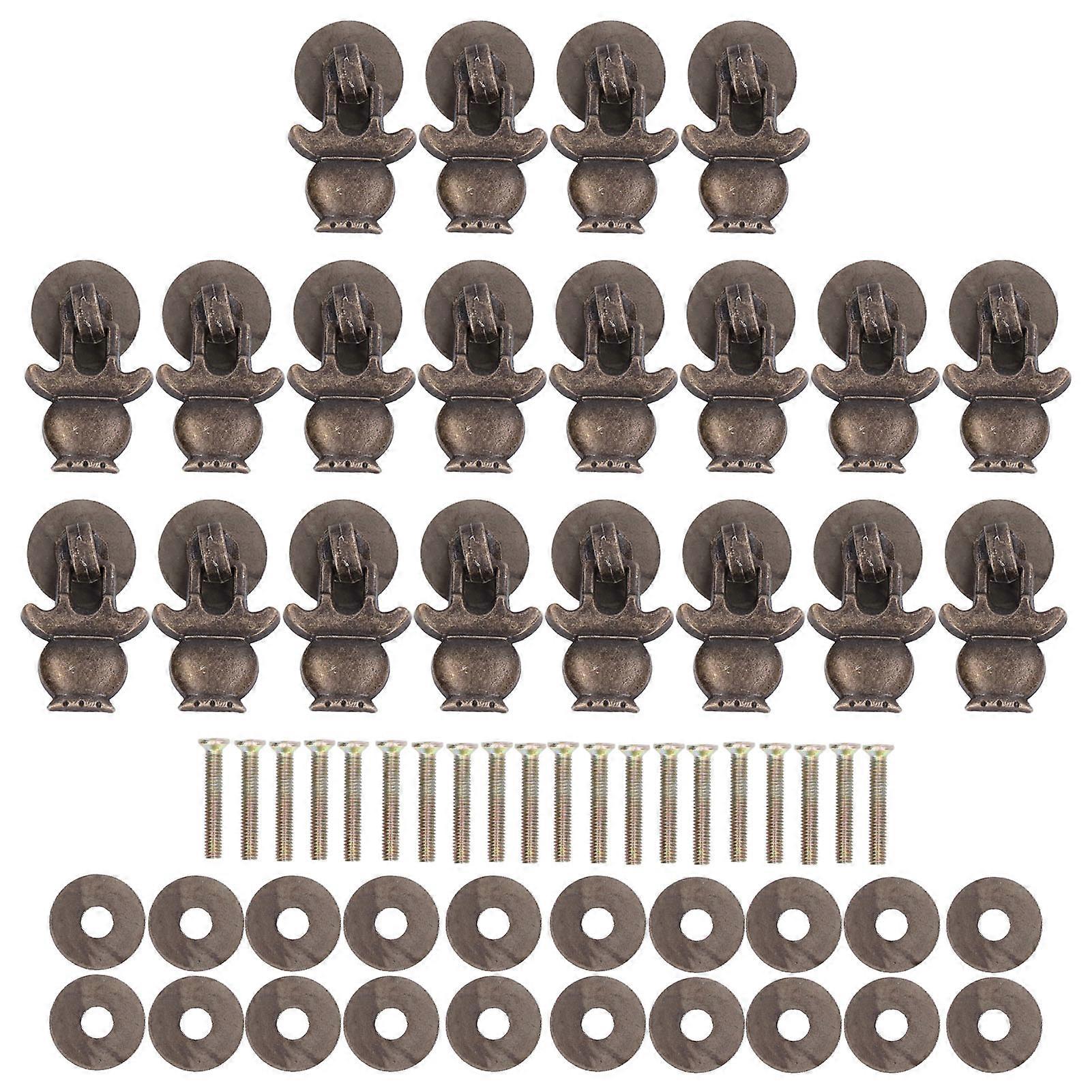20sets Drawer Pulls Retro Elegant Reliable Durable Compact DIY Making Decorative Cabinet Accessories for Home