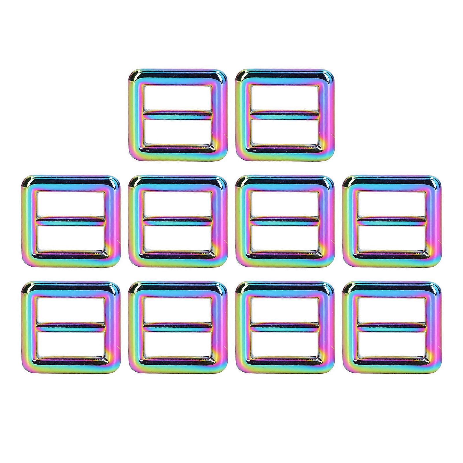 10Pcs Adjustable Slide Buckles Convenient Use High Practicality Anti Rust Sturdy Metal Glide Buckles for DIY Crafts Bags25mm