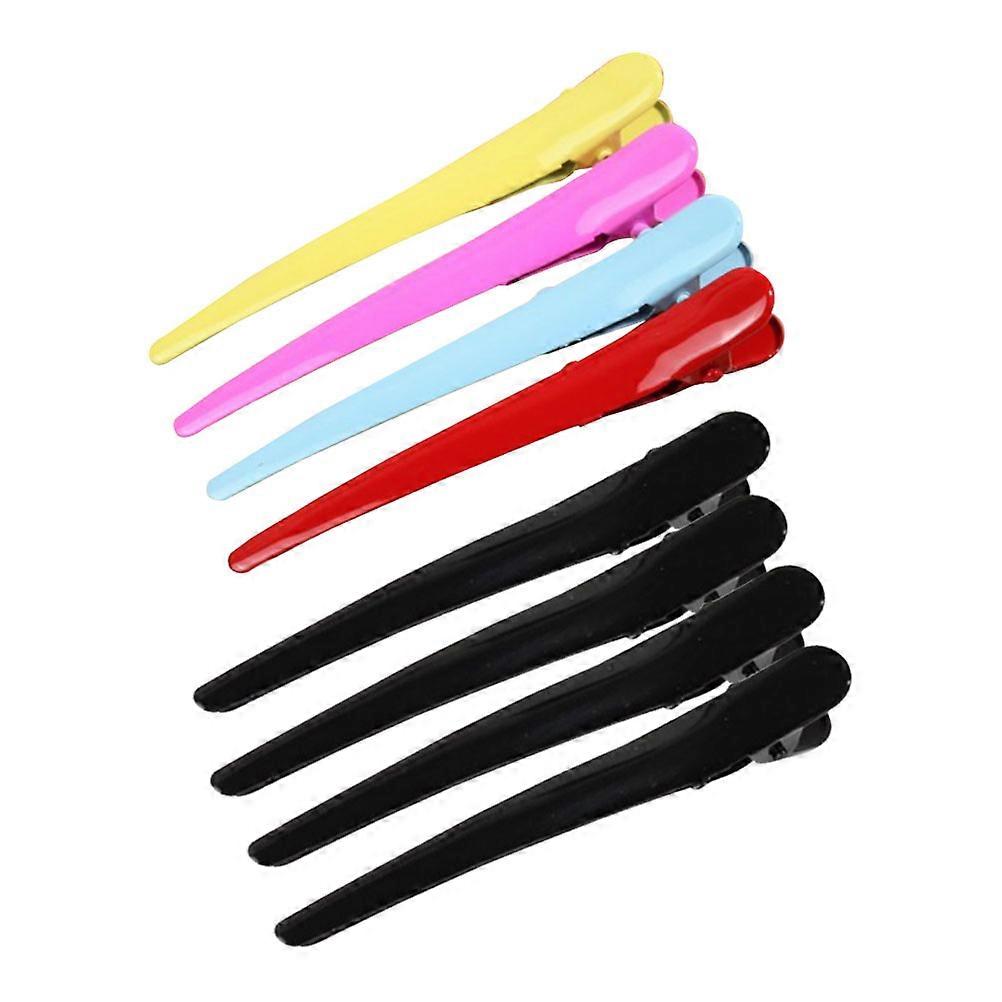 Durable Alloy Hair Clips with Assorted Colors for Women to Create Fashionable Looks 4 Pcs Long Black Pattern + 4 Pcs Long Multicolor Pattern