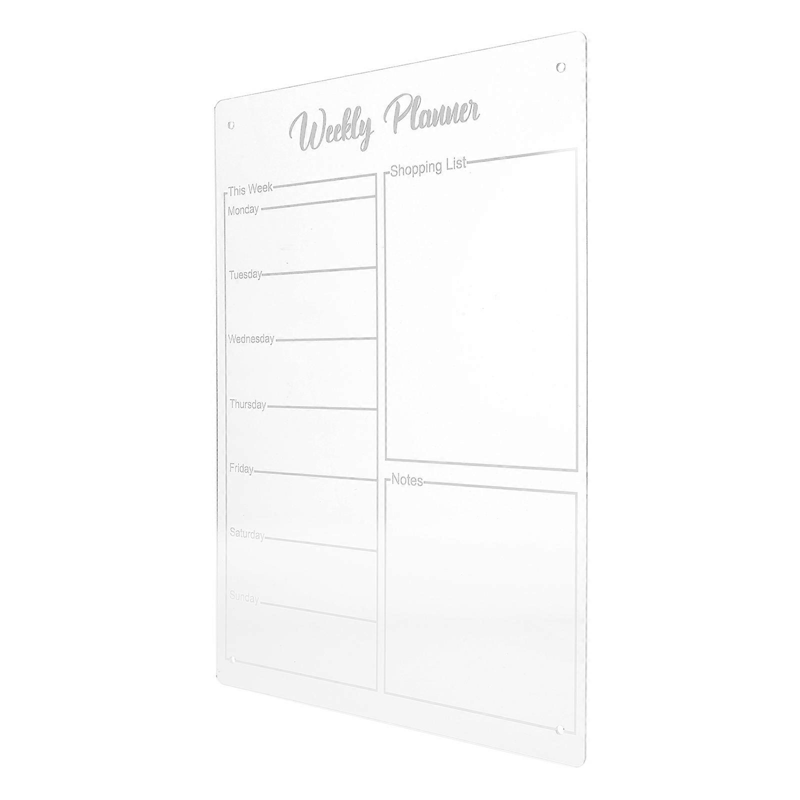 Weekly Planner Whiteboard Acrylic Fridge Calendar To Do List Board Schedule Reminder Family 1Set