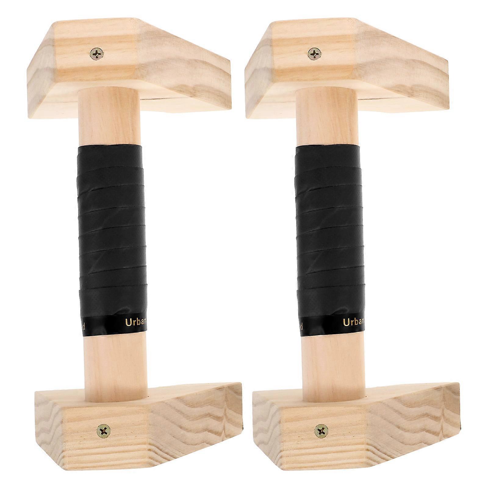 Wooden Non Slip Bars with Ergonomic Handles for Strength Training, Home Gym and Calisthenics Exercises, Enhanced Stability and Versatile Use