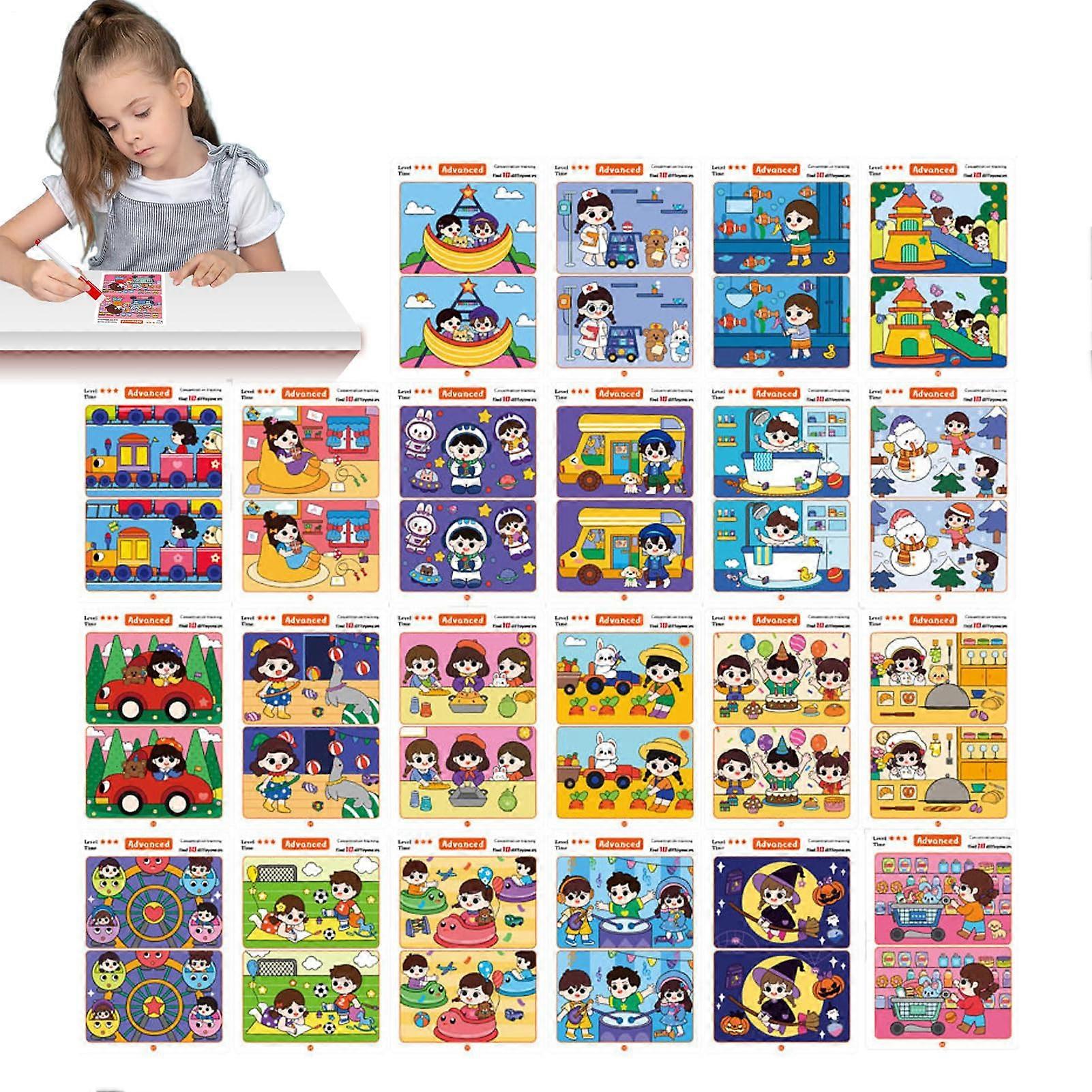 Memory Game - Find Differences Card Game for Concentration Training, Educational Toy for Kids, Interactive Learning Tool