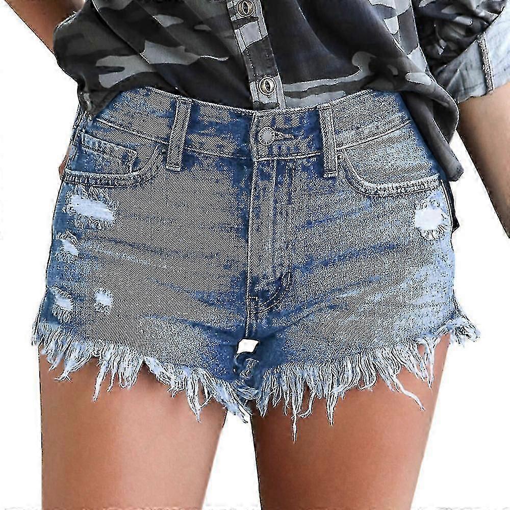 Womens Cut Off Denim Short Frayed Distressed Jean Denim Shorts Women Hot Shorts Comfy Stretchy