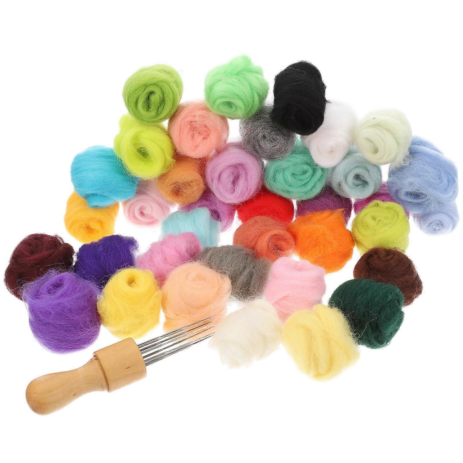 Felt Crafts Tools Needle Felting Tool Kit For Diy Crafting Home Decoration Assorted Color Wool Metal Square Shape 1Set