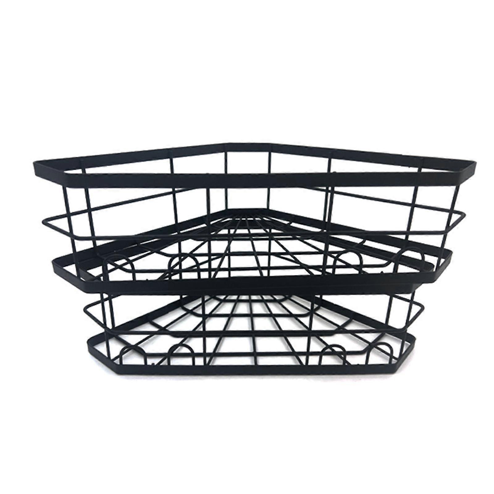 Small Corner Rack Triangular Layered Shelf Multiple Tiered Polygon Bathroom Shelf Upgrades for Bathroom Essential Multicolor