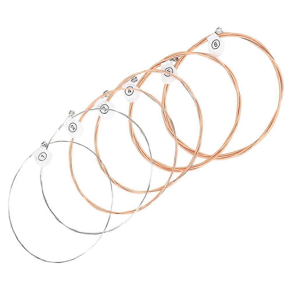String for Folk Guitar 6Pcs Metal Guitar Strings Replacement Accessories
