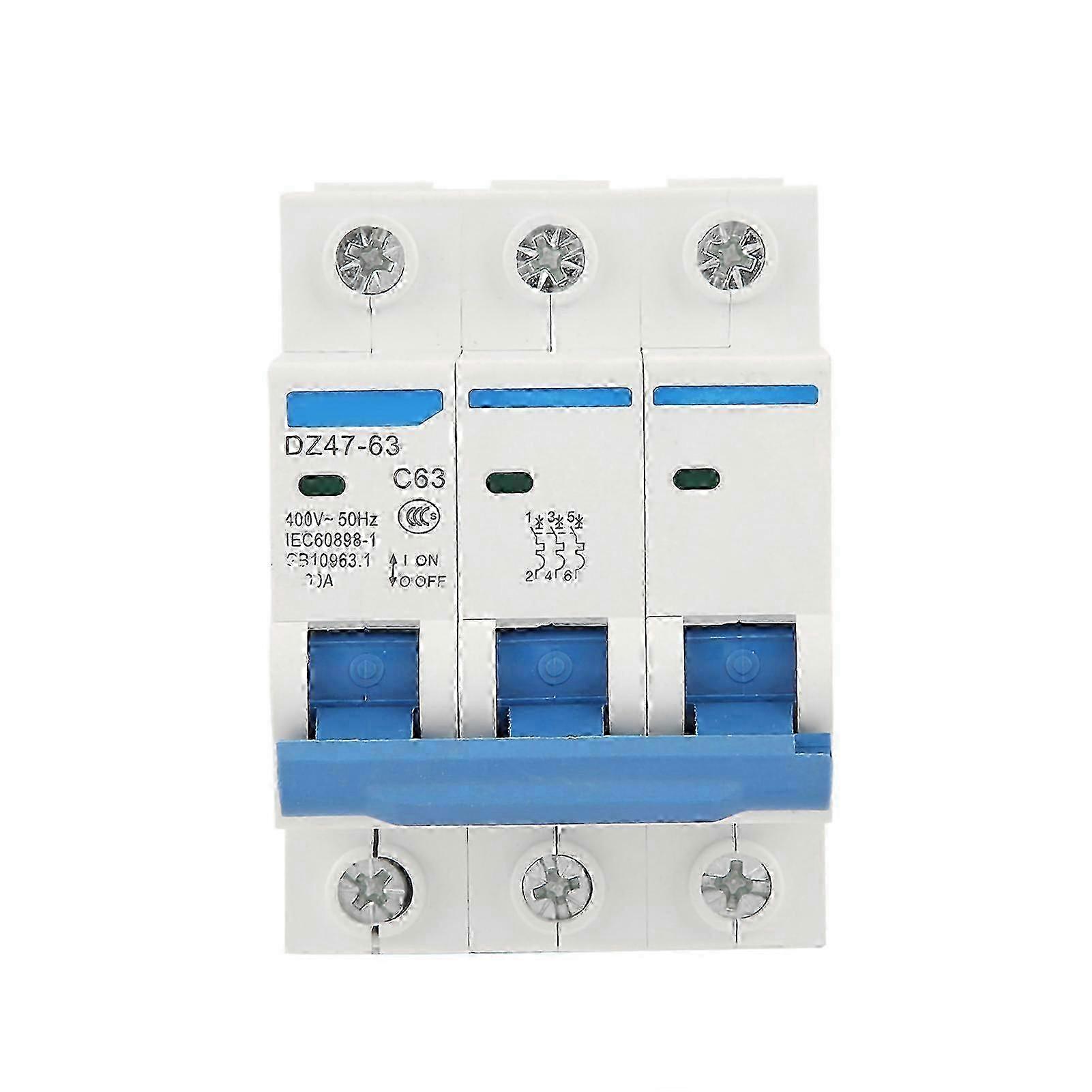 2025 DZ4763 3Pole 63A RCCB Residual Current Circuit Breaker 220/380V