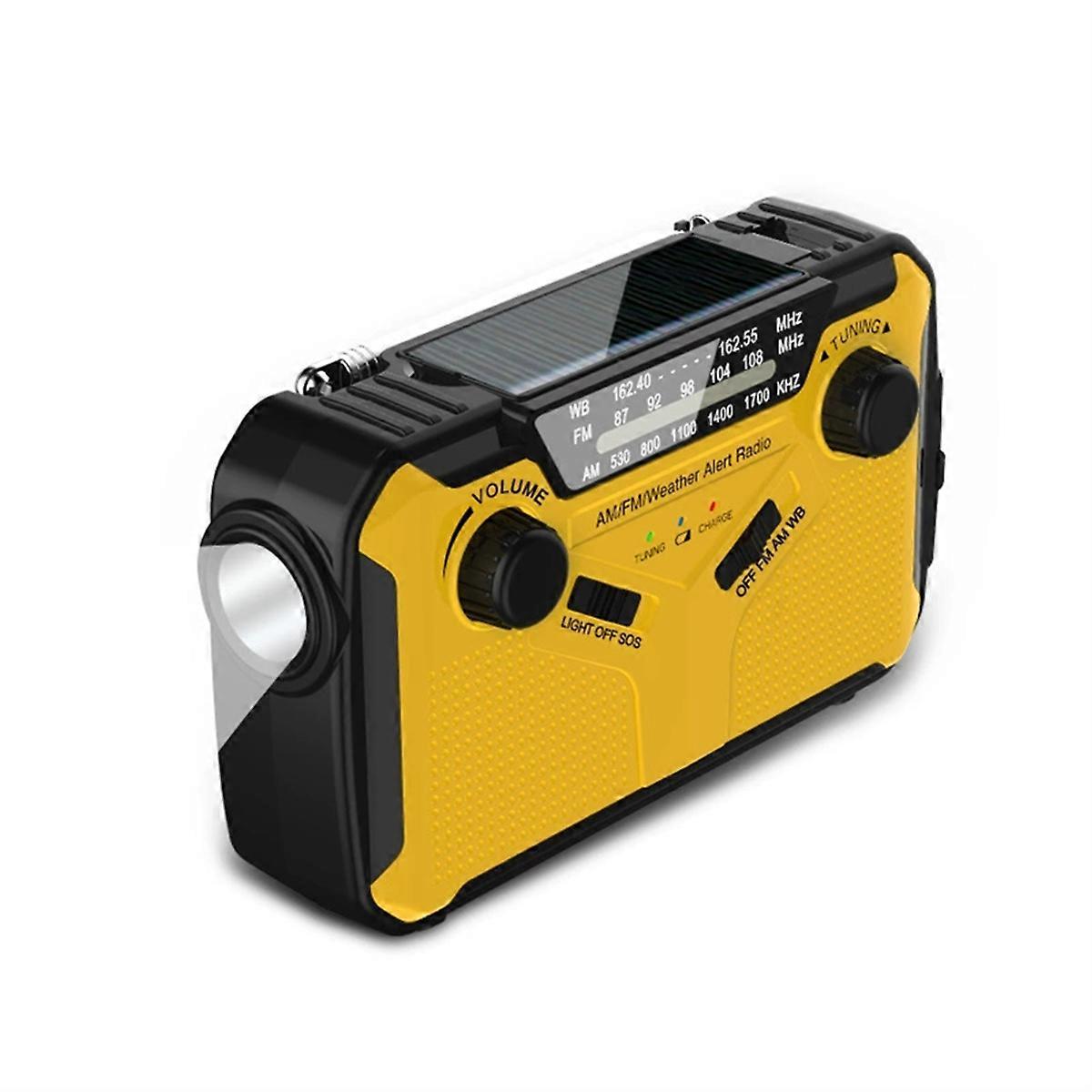 Emergency Radio AM/FM Portable Radio Solor Hand Crank USB Rechargeable Torch Reading Lamp SOS Alarm