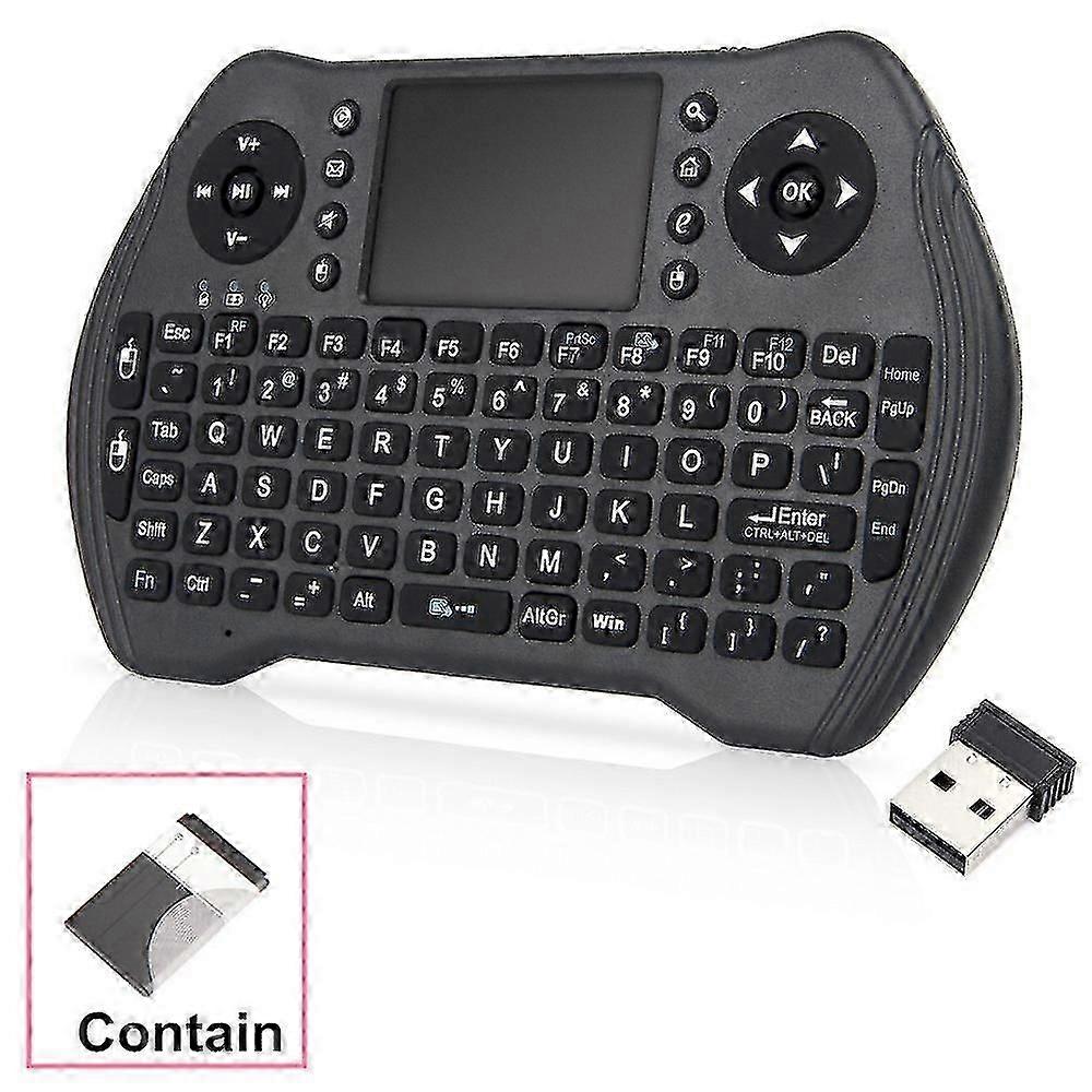 Compact 92-Key Mini Wireless Keyboard with Touchpad - 2.4GHz Connectivity