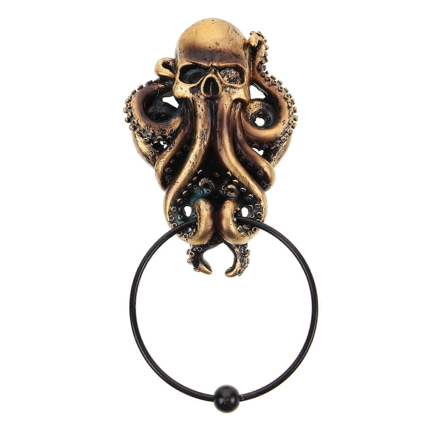 Octopus Skull Pendant Handle for Front Door Knocker Halloween Party