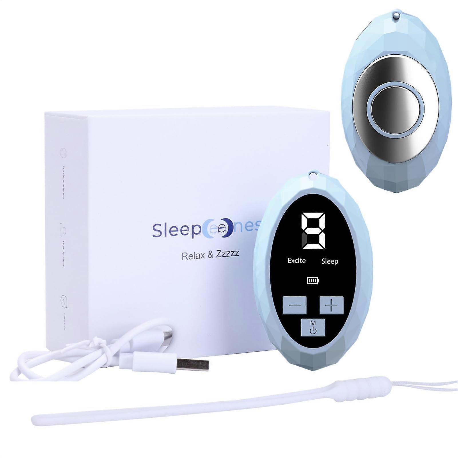 Compact Sleep Aid Device - Portable 9-Gang Relaxation Tool for Better Sleep, Handheld Stress Relief, Travel-Friendly, Blue