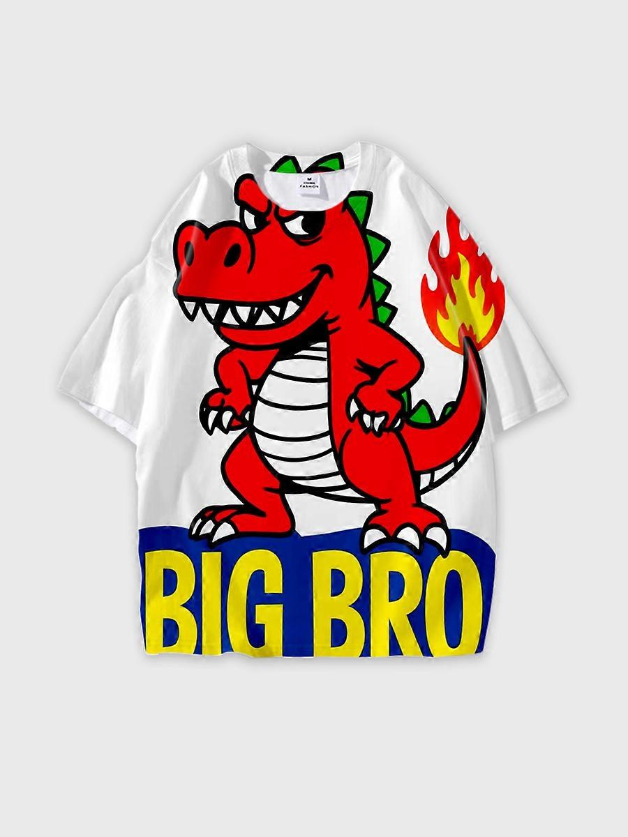 T-shirt round neck Pattern loose short sleeve N3128