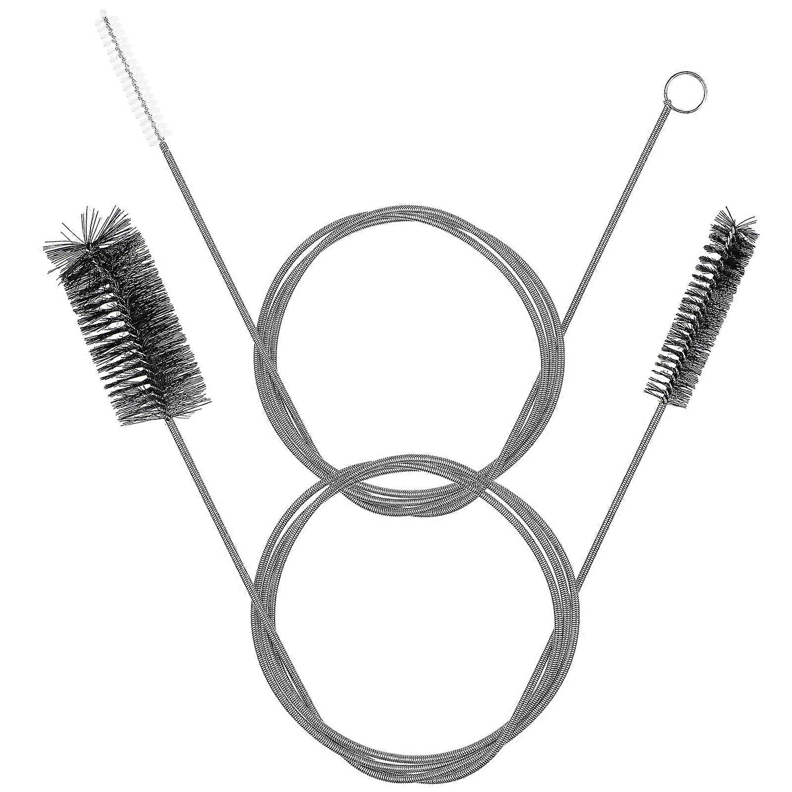 The **2 Pcs Flexible Drain Cleaning Brush with Long Nylon Bristles** is a practical and versatile tool designed for effective household drain and