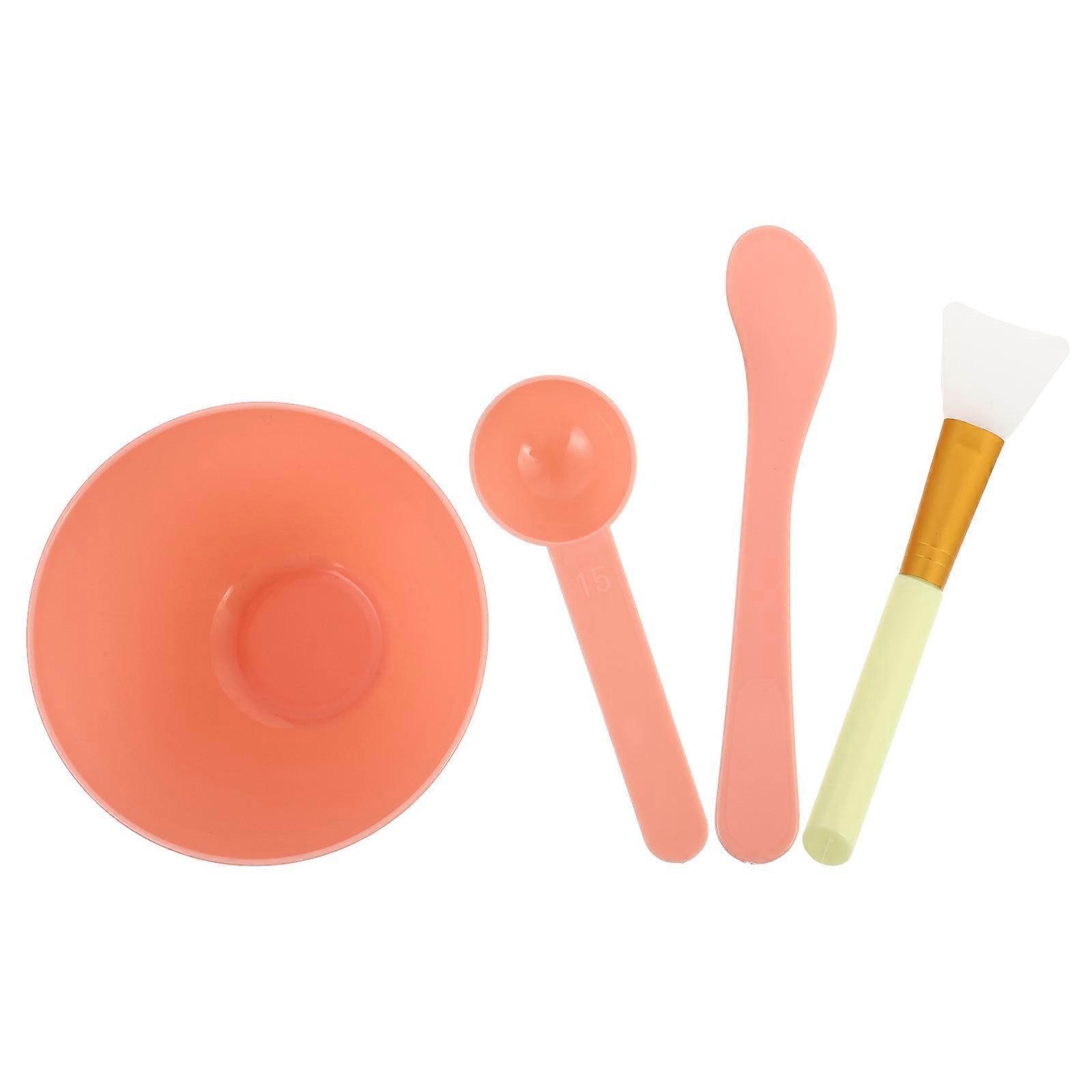 Mixing Bowl Measuring Spoon Silicone Beauty Brush Storage Holder 10X10X6.5 Cm For DIY Mask Making 1 Set