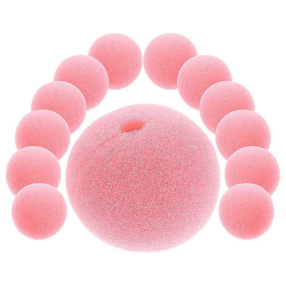 Clown Nose Props 15Pcs Ideal For Halloween Cosplay Events Beautiful Pink Sponge Round Party Prop