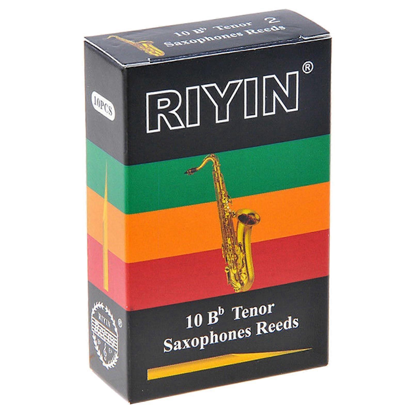Professional Saxophone Reed Set with Strengths 1.5, 2.0, 2.5, 3.5, for Saxophone, 10Piece Set Hardness 2.0