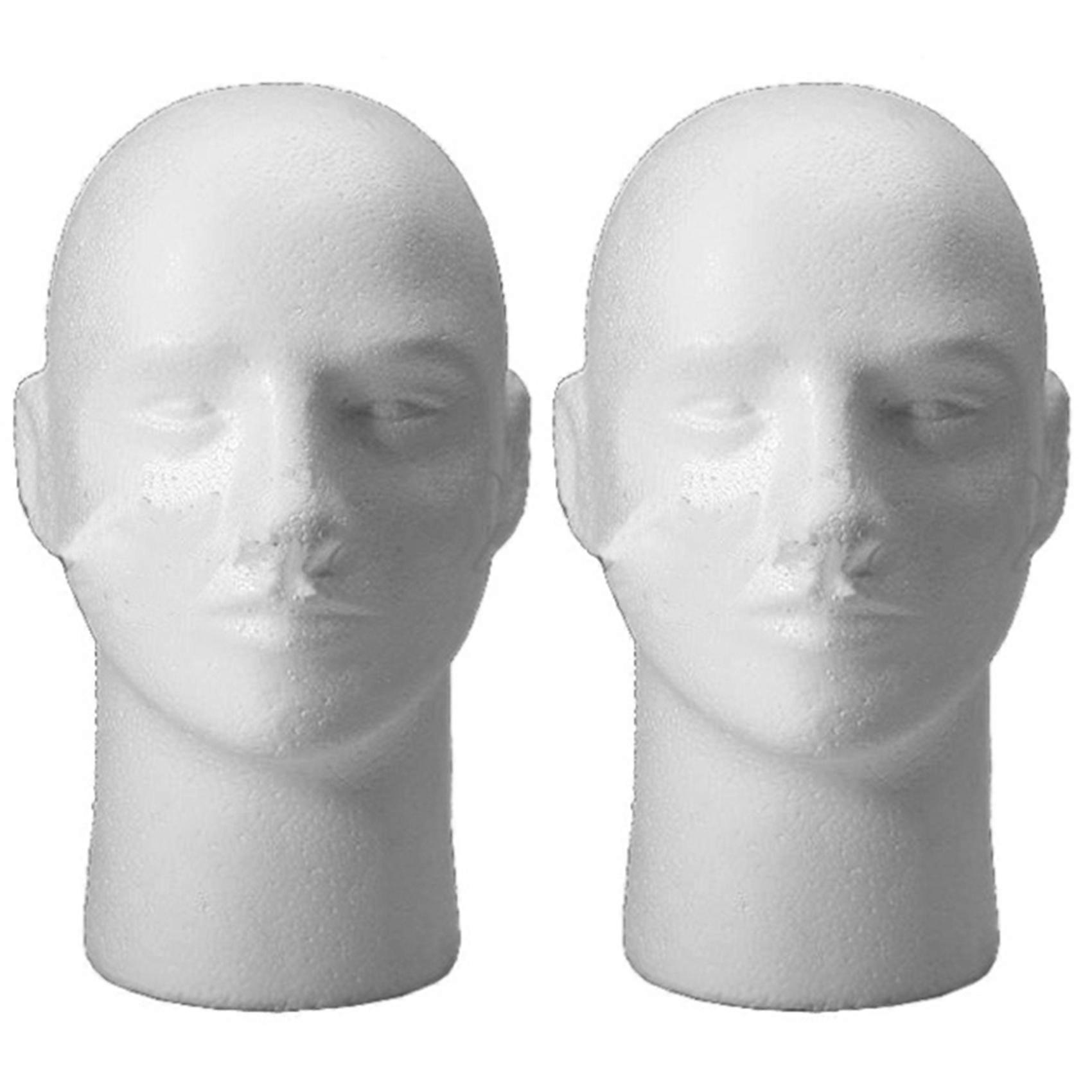 2X Male Female Foam Mannequin Manikin Head Stand Model Wig Hat Display, 2