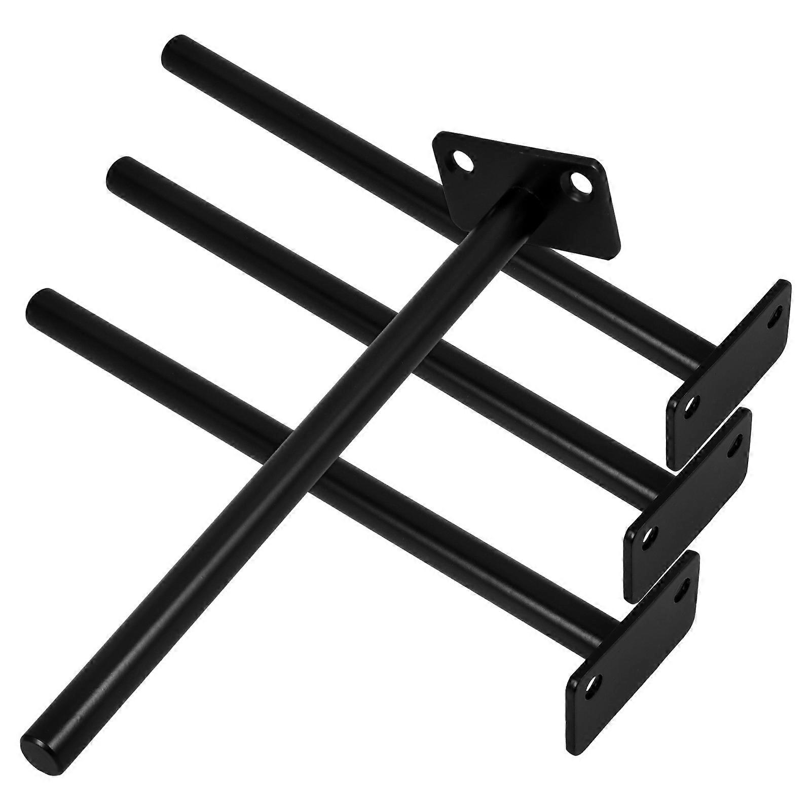 Floating Shelf Kit For Office Use Easy Installation 4Pcs Black Hidden Brackets Minimalistic and Sleek