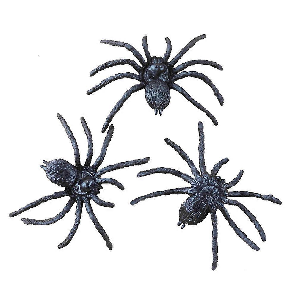 Realistic Plastic Spiders 10Pcs Plastic Black Spiders Durable Halloween Decor
