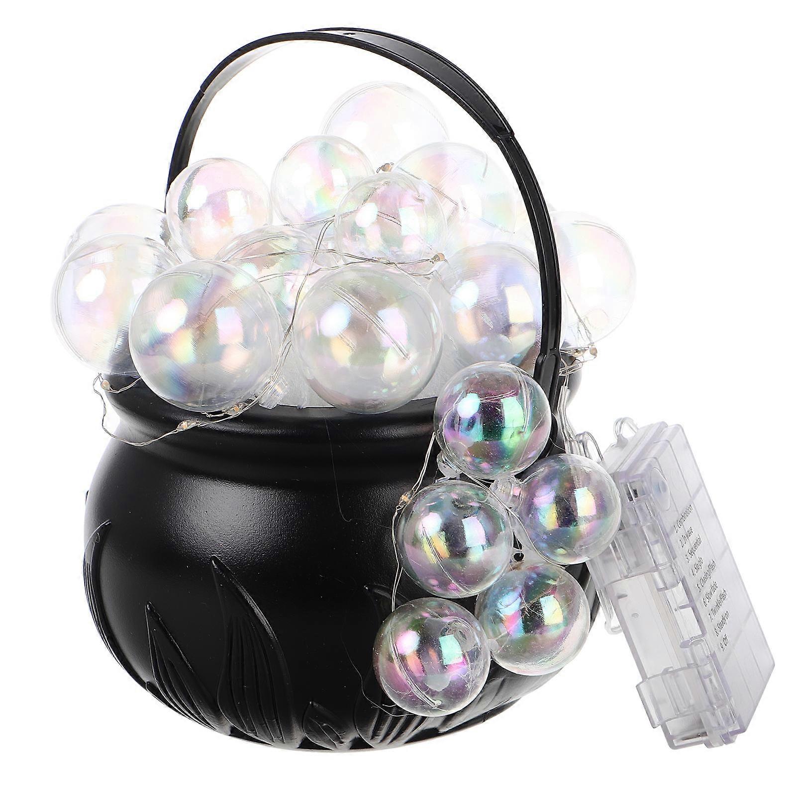Halloween Decorations Bubbling Cauldron Set Indoor DIY Black Plastic 1 Set Kitchen Table Accessory